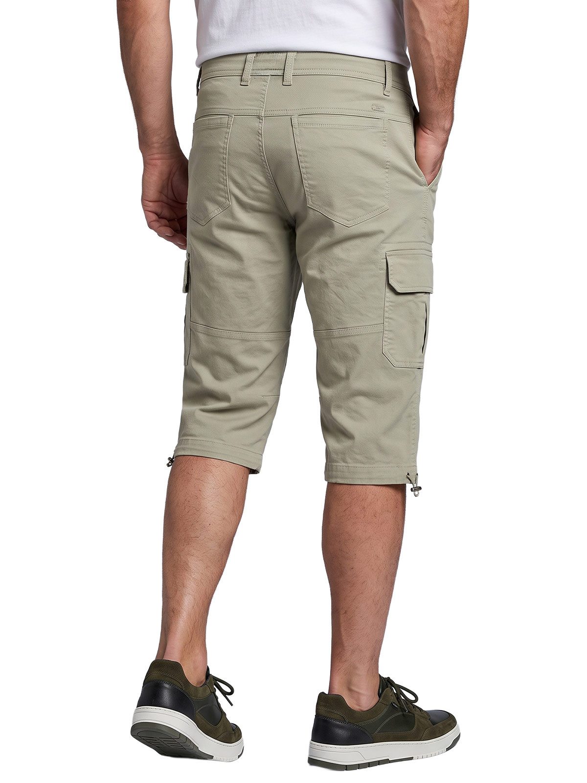 Engbers Caprihose Herren Capri Cargo Shorts aus Baumwolle, Khaki