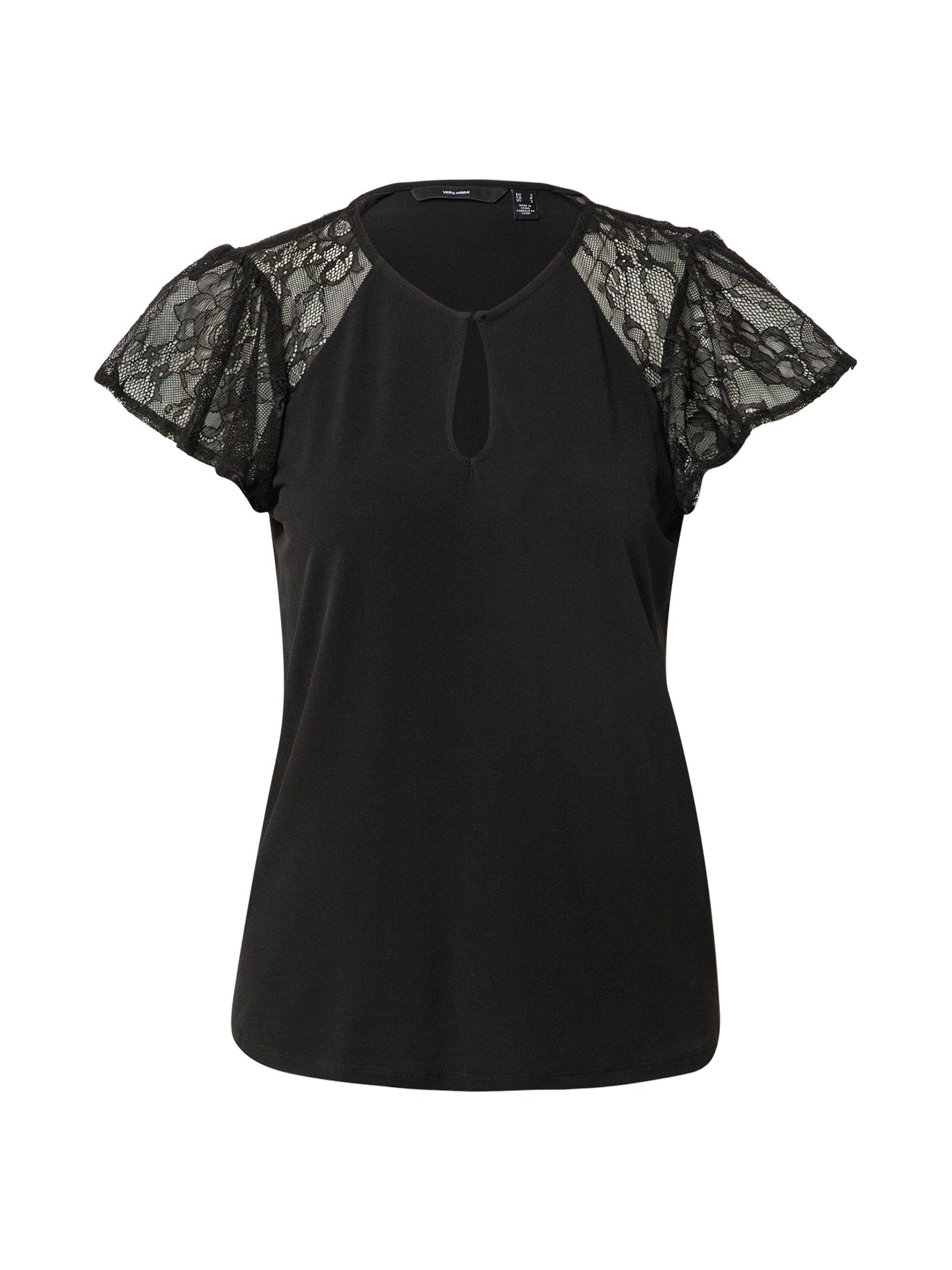 Vero Moda T-Shirt BRIANNA (1-tlg) Cut-Outs, Spitze, Volant