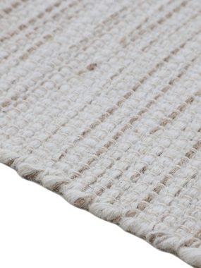 Wollteppich Mona, carpetfine, rechteckig, Höhe: 5 mm, Wolle, Wendeteppich aus Wolle/Baumwolle, Wohnzimmer