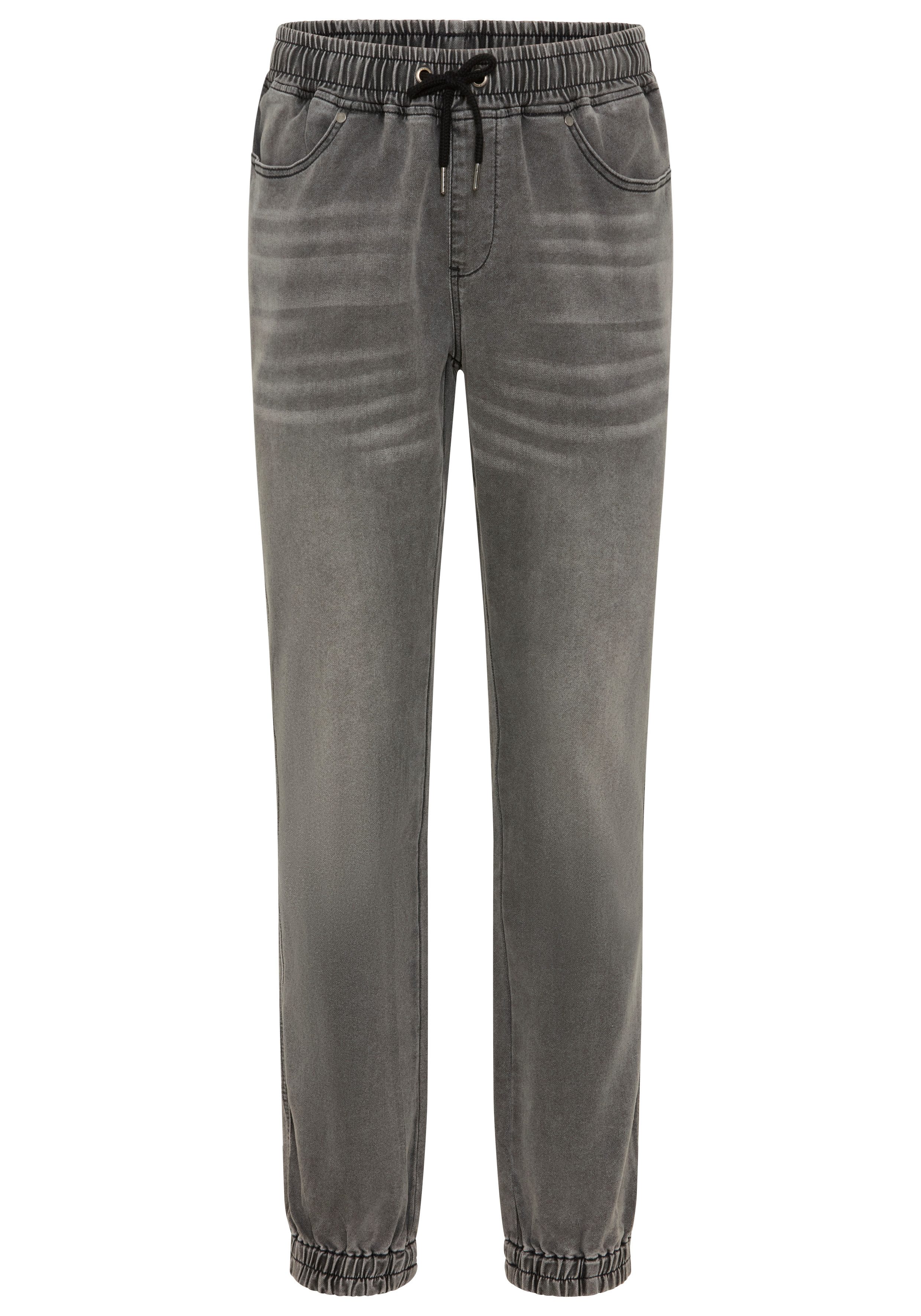 DELMAO Jogg Pants mit Eingrifftaschen und Gesäßtaschen, Comfort Fit, gerader Beinverlauf – Bild 5 von 5