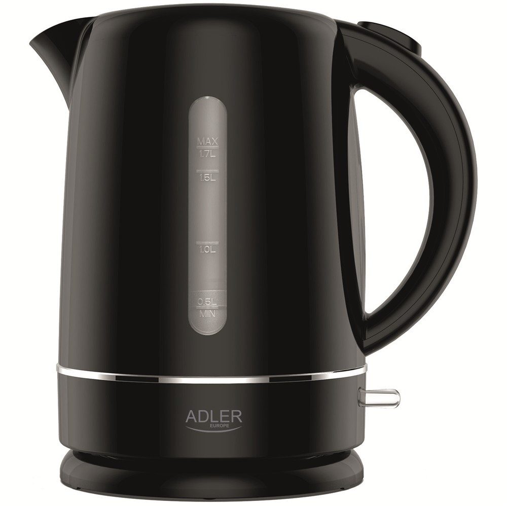 ADLER EUROPE Wasserkocher AD 1385b, 1,7 l, 2200 W, Kalkfilter, Edelstahl-Heizelement und automatische Abschaltung