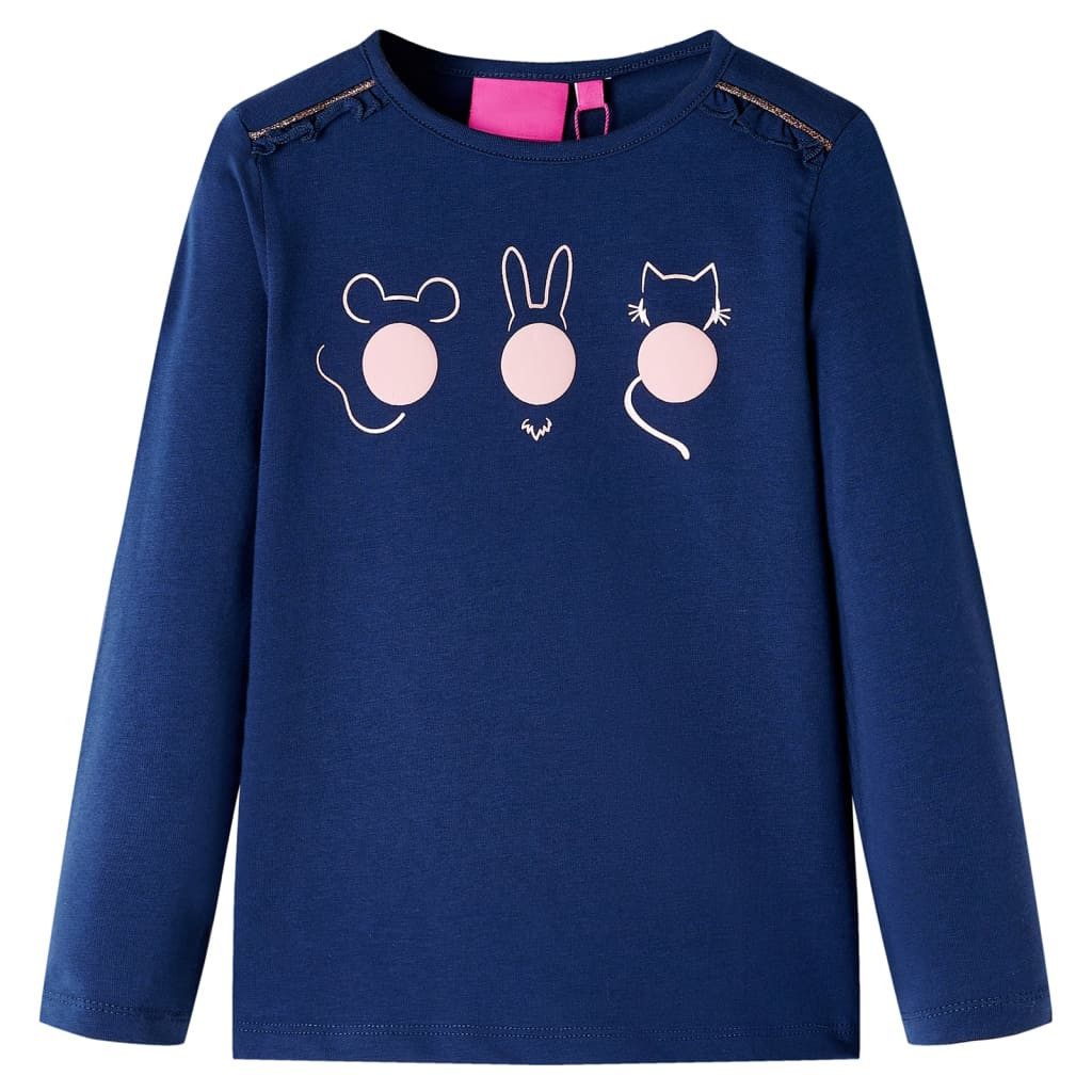 Langarmshirt Kinder-Langarmshirt Marineblau 116