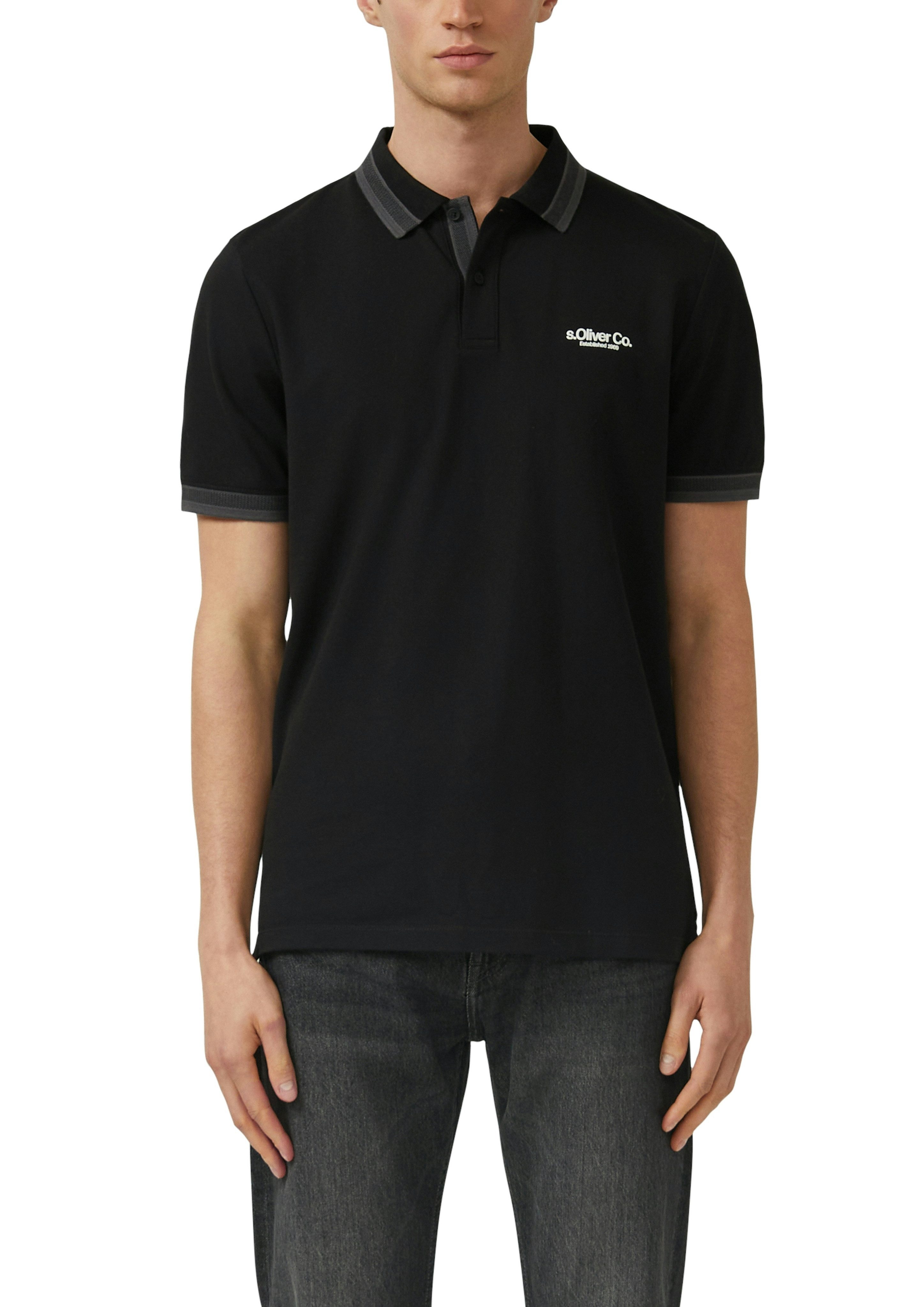 s.Oliver Poloshirt mit Logo Schriftzug