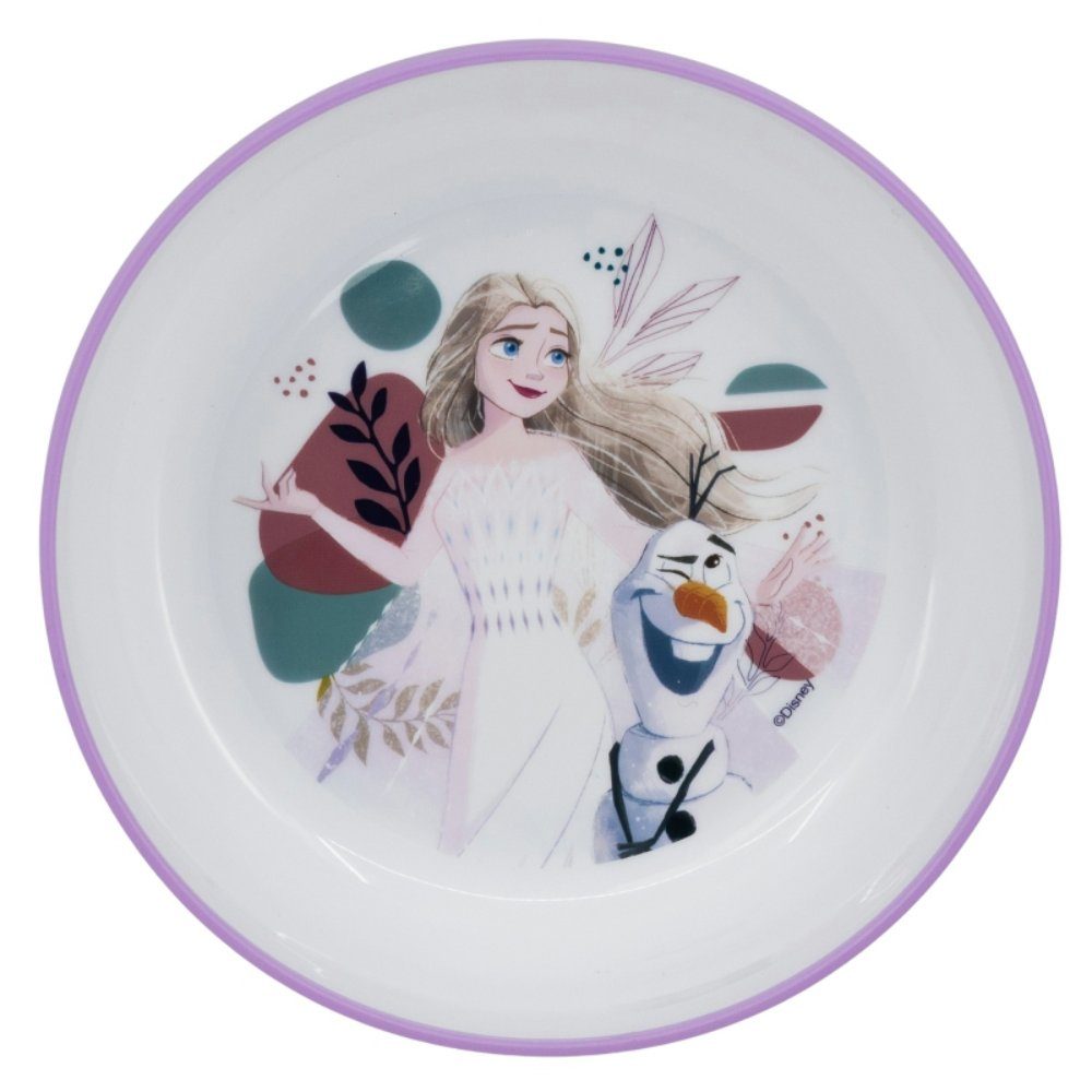 Disney Frühstücks-Geschirrset Disney Die Eiskönigin 5 teiliges Antirutsch Geschirr-Set (5-tlg), 1 Personen, Kuststoff, Becher Teller Schüssel Besteck