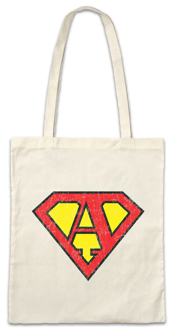 Beuteltasche Super A Stofftasche Buchstabe Initialen Vorname Nachname Man Fasching