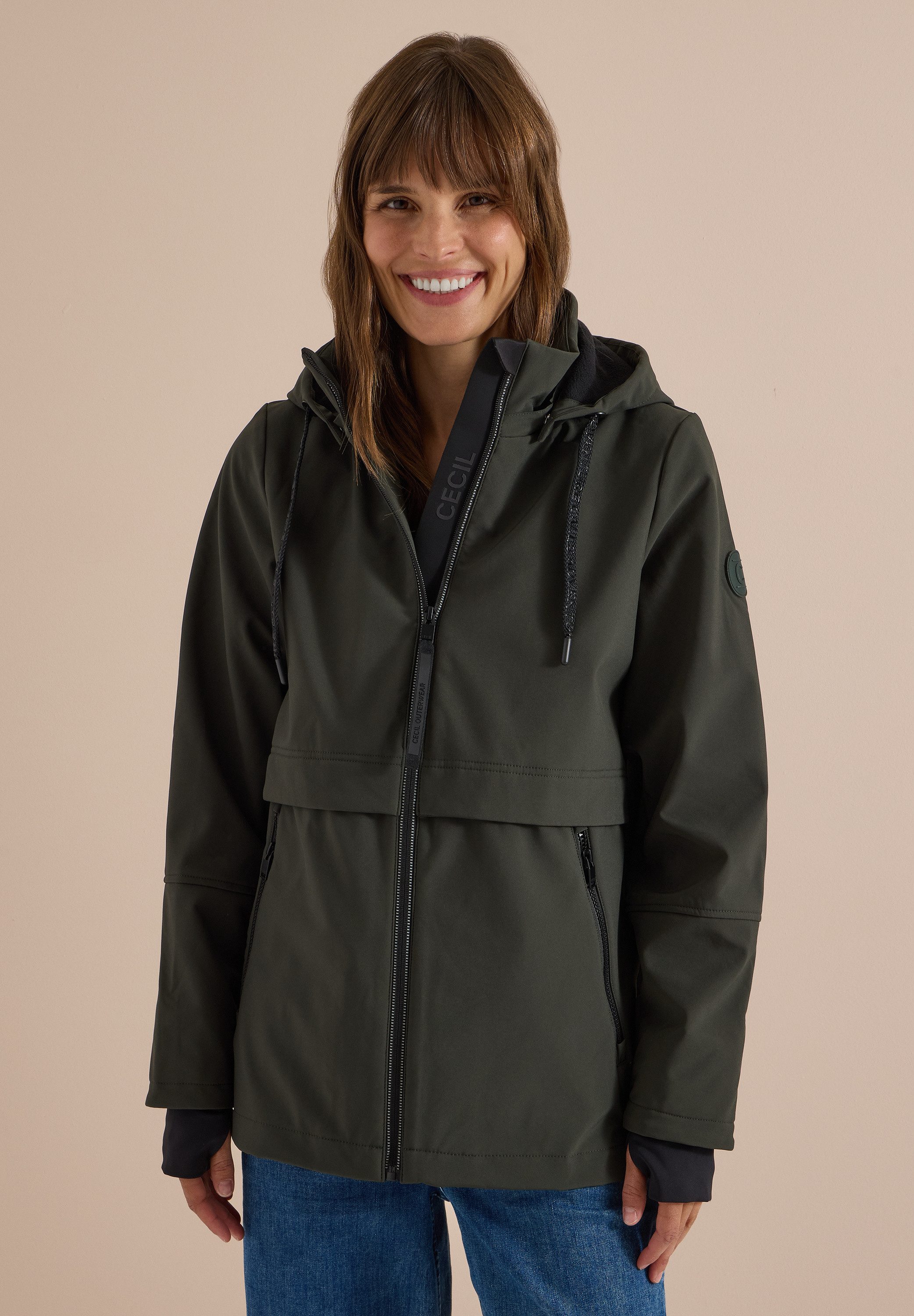 CECIL Softshelljacke in Unifarbe