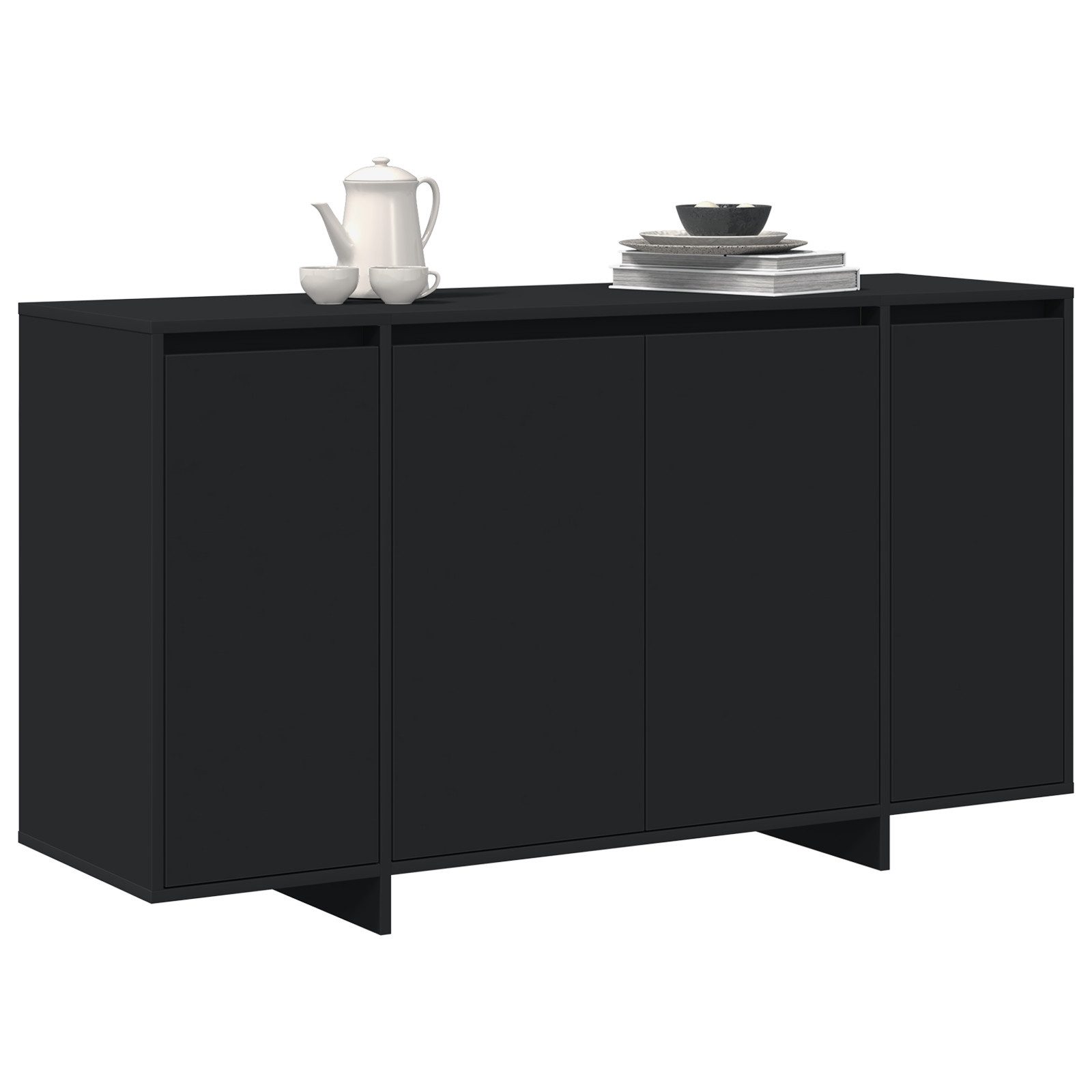 vidaXL Sideboard Schwarzes Sideboard Holzwerkstoff 135 günstig online kaufen