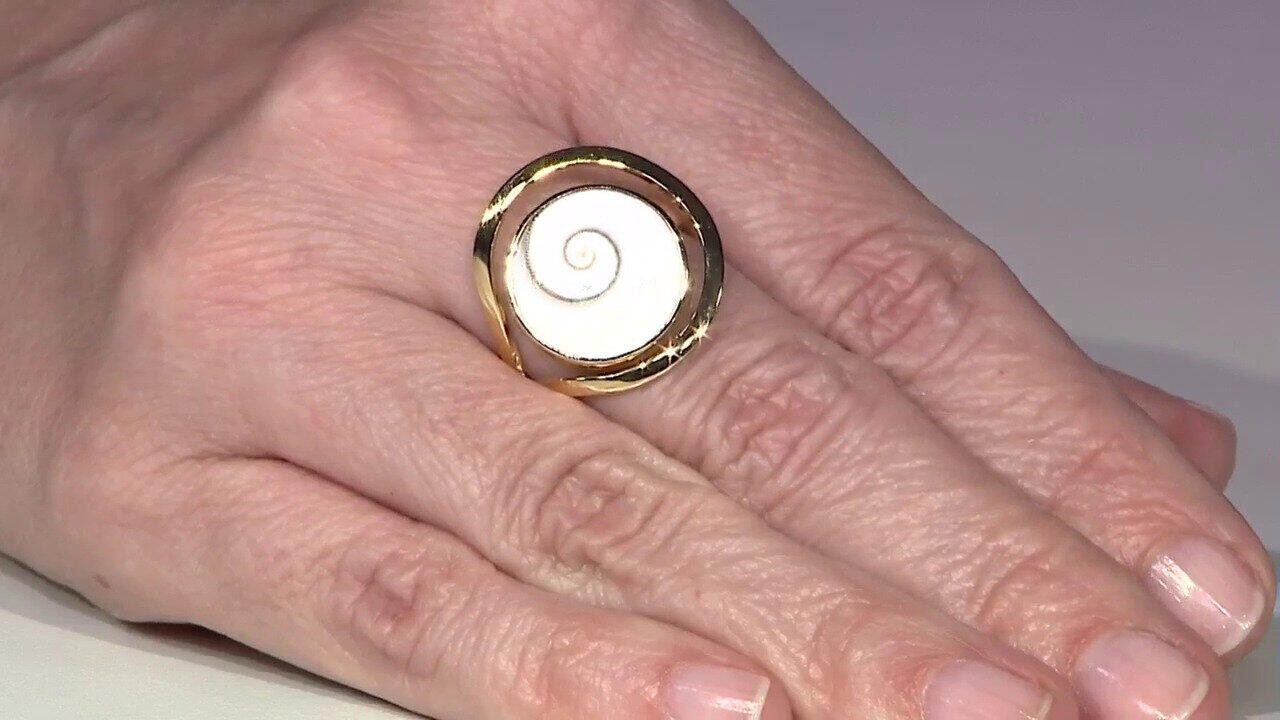 Cavill Solitärring Cavill Shiva-Auge Ring, 15 mm Rundschliff, vergoldetes S günstig online kaufen