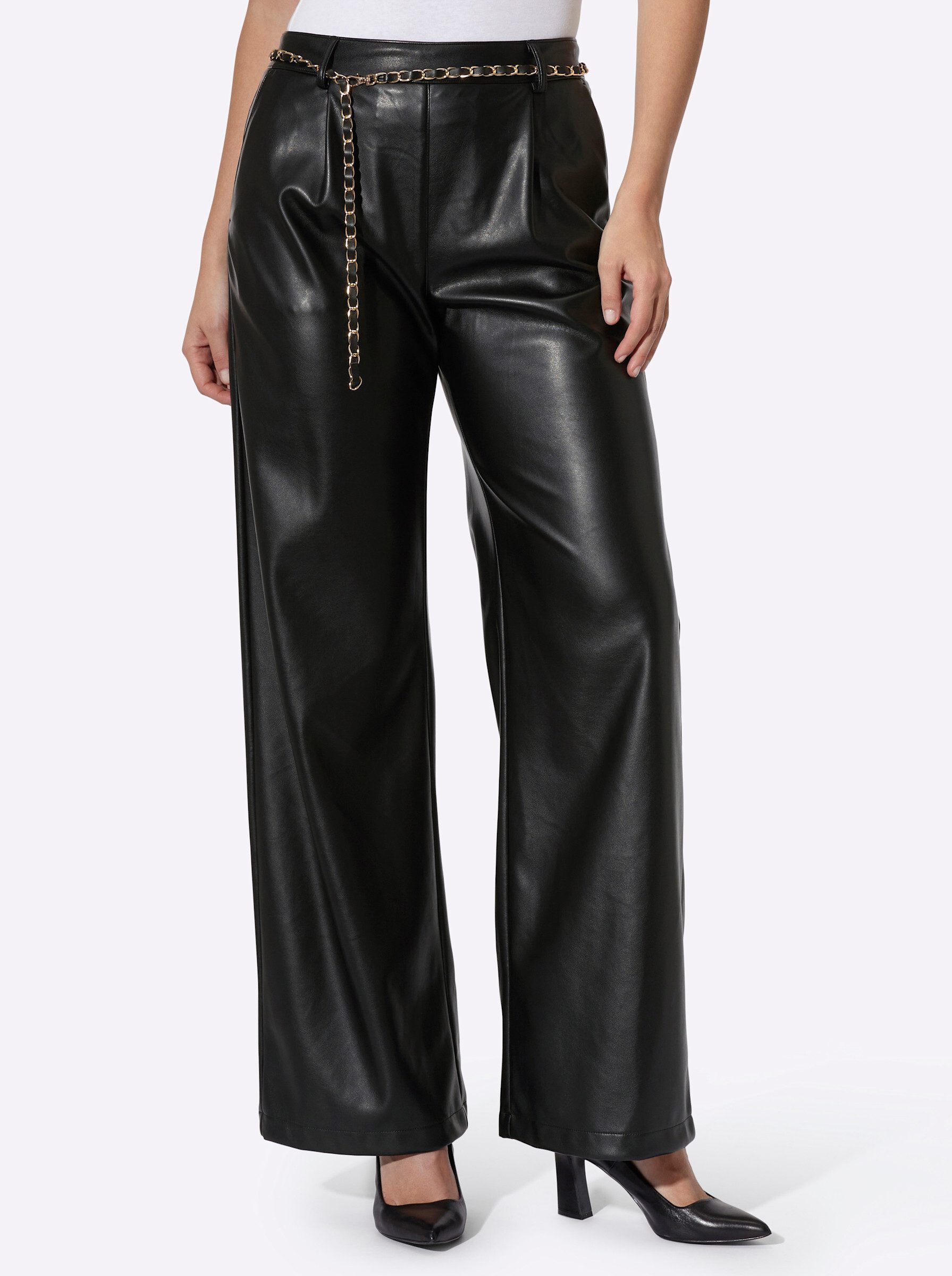 heine Jerseyhose Lederimitat-Hose normal