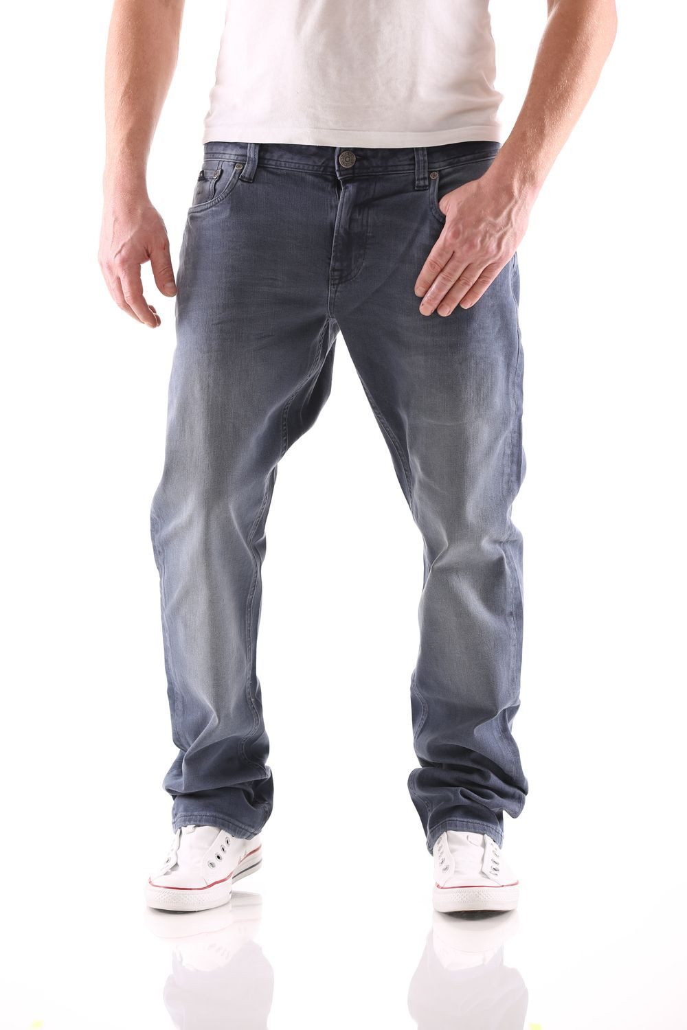 Big Seven Regular-fit-Jeans Big Seven Stanley Petrol Blue Regular Herren Jeans Hose