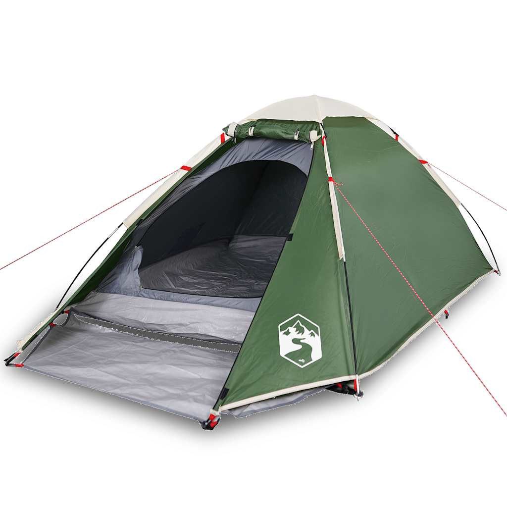 vidaXL Kuppelzelt Kuppel-Campingzelt 4 Personen Grün Wasserdicht, (1 tlg)