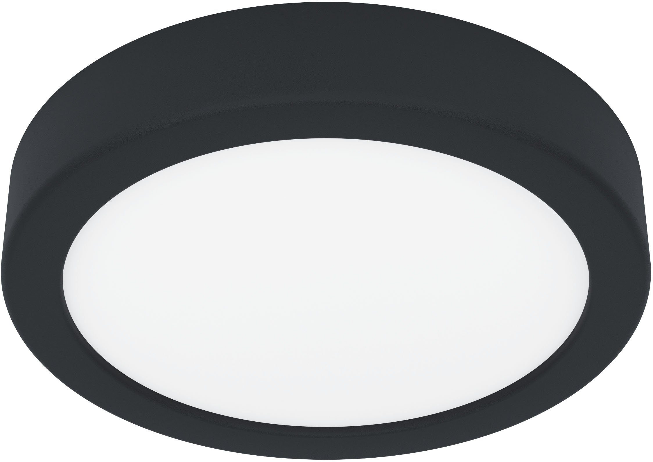 EGLO Deckenleuchte FUEVA 5, LED fest integriert, Warmweiß, Deckenleuchte in  schwarz aus Stahl - 11W - Warmweiß, Die IP Schutzklasse der Leuchte ist  IP44 (Spritzwassergeschützt)