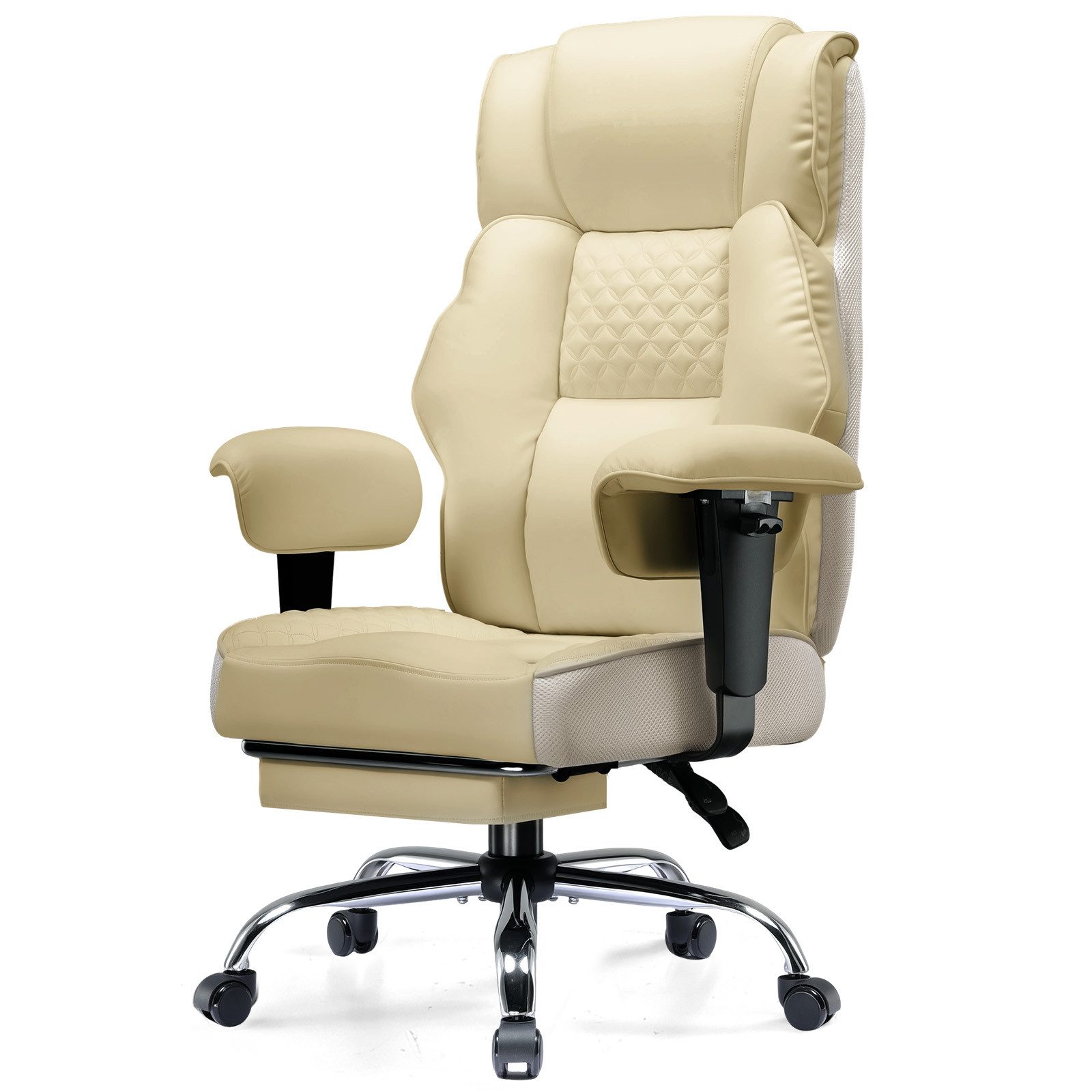 GTPLAYER Gaming-Stuhl für Große und Schwere Personen, ergonomischer Bürostuhl bis 180 kg, 3D Sitzkissen, verstellbar mit Fußstütze für Büro & Gaming