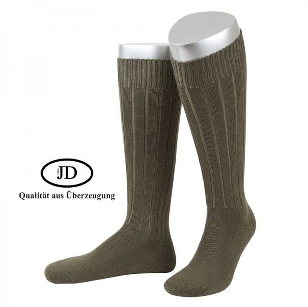 JD J. Dirks Socken JD Bundeswehrstrümpfe mit Plüschsohle, oliv (1-Paar)