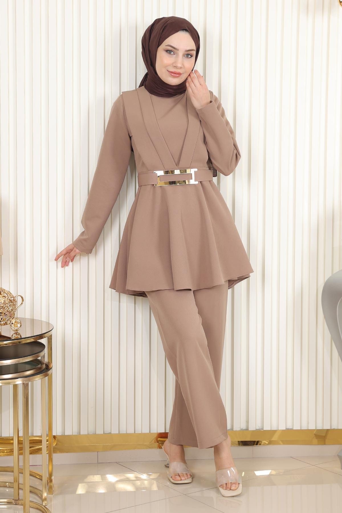 Tunika Gerüschtes Zweiteiliges Set