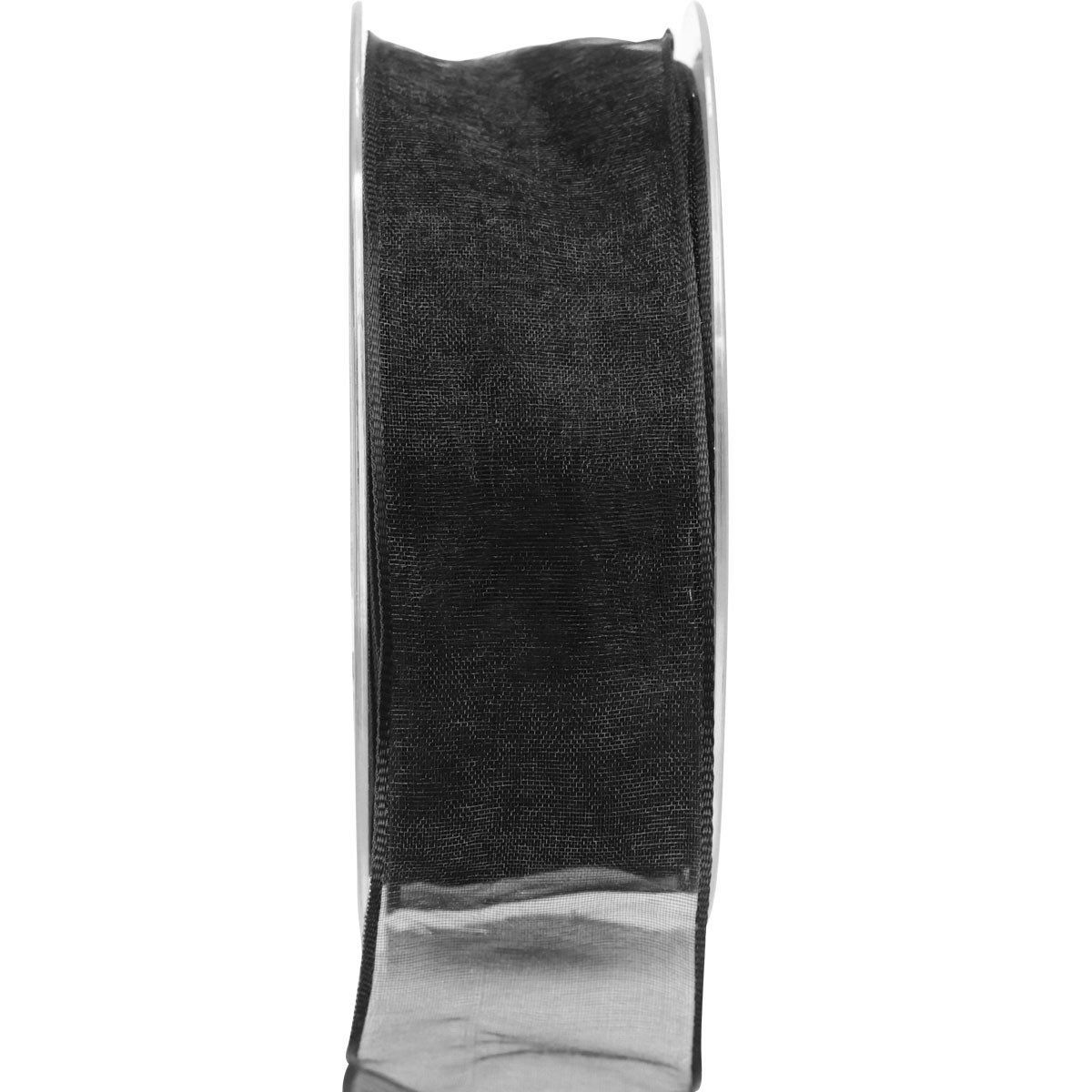 Organzaband Chiffonband Schwarz 40mm 20m Schleifenband Dekoband Trauerband