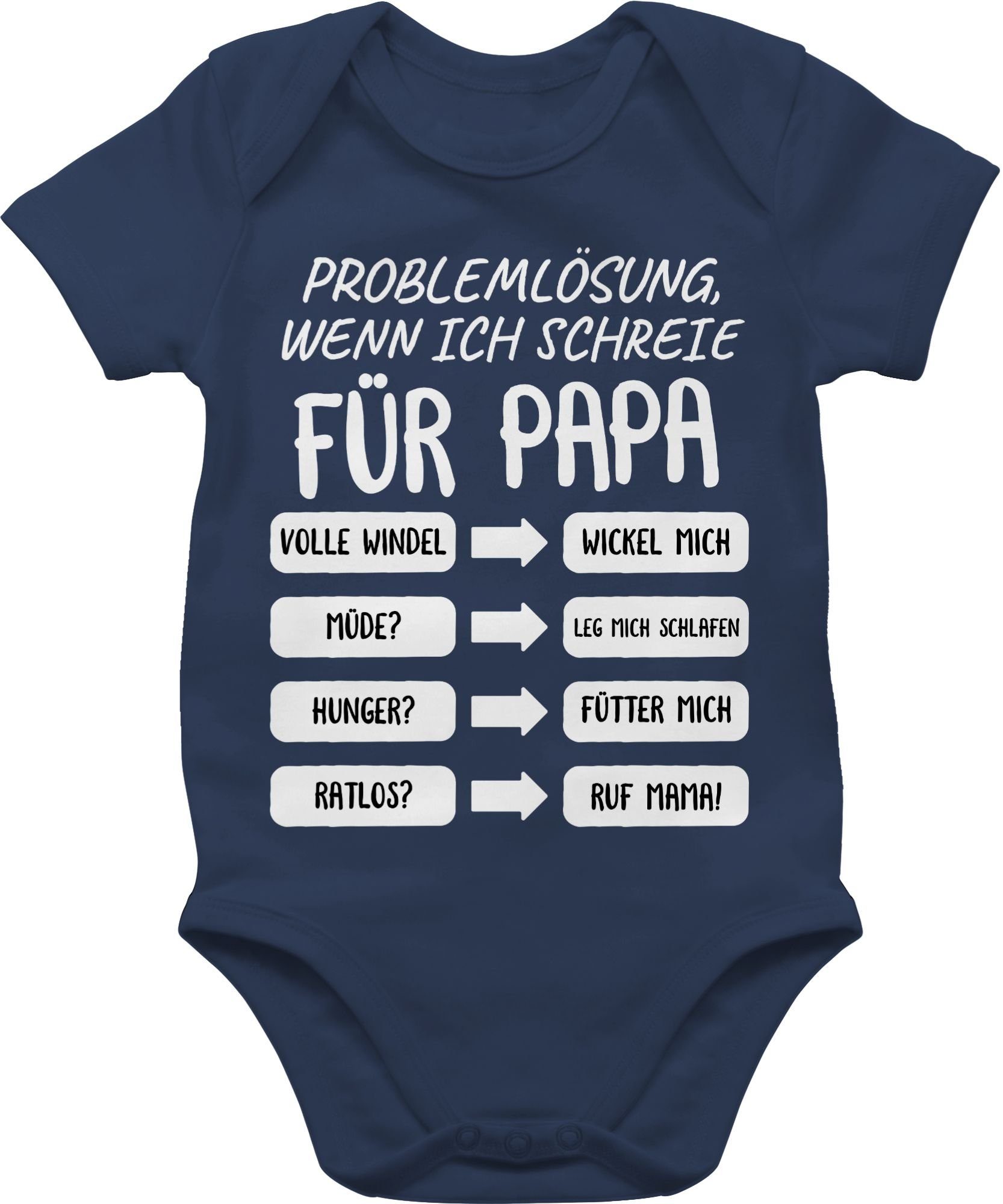 Shirtbody Problemlösung wenn ich schreie für Papa weiß