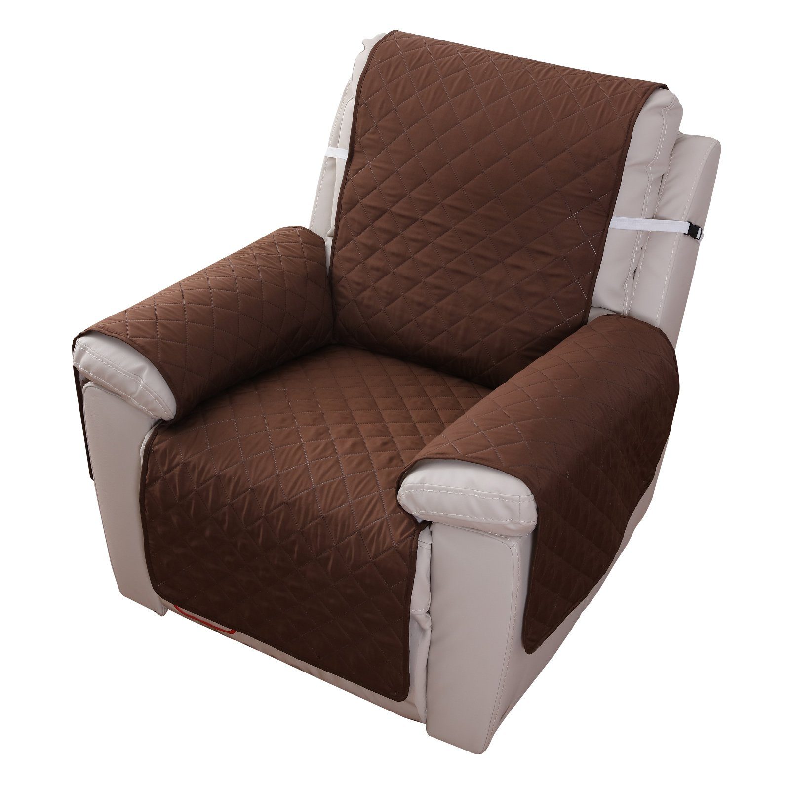 Sesselhusse mit elastischem Band, für Haustier-Matte Einzelsitz Sessel, Rosnek, Möbelschutzbezug Braun