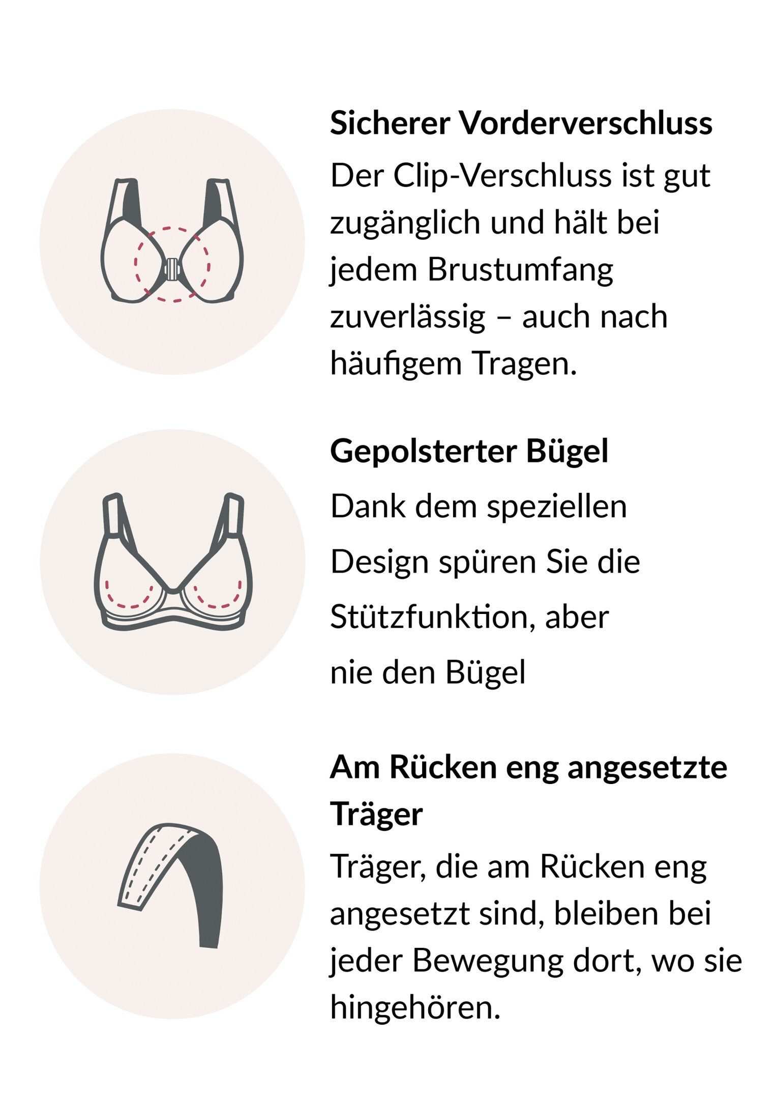 GLAMORISE Bügel-BH mit Vorderverschluss, WonderWire Technologie & Spitze