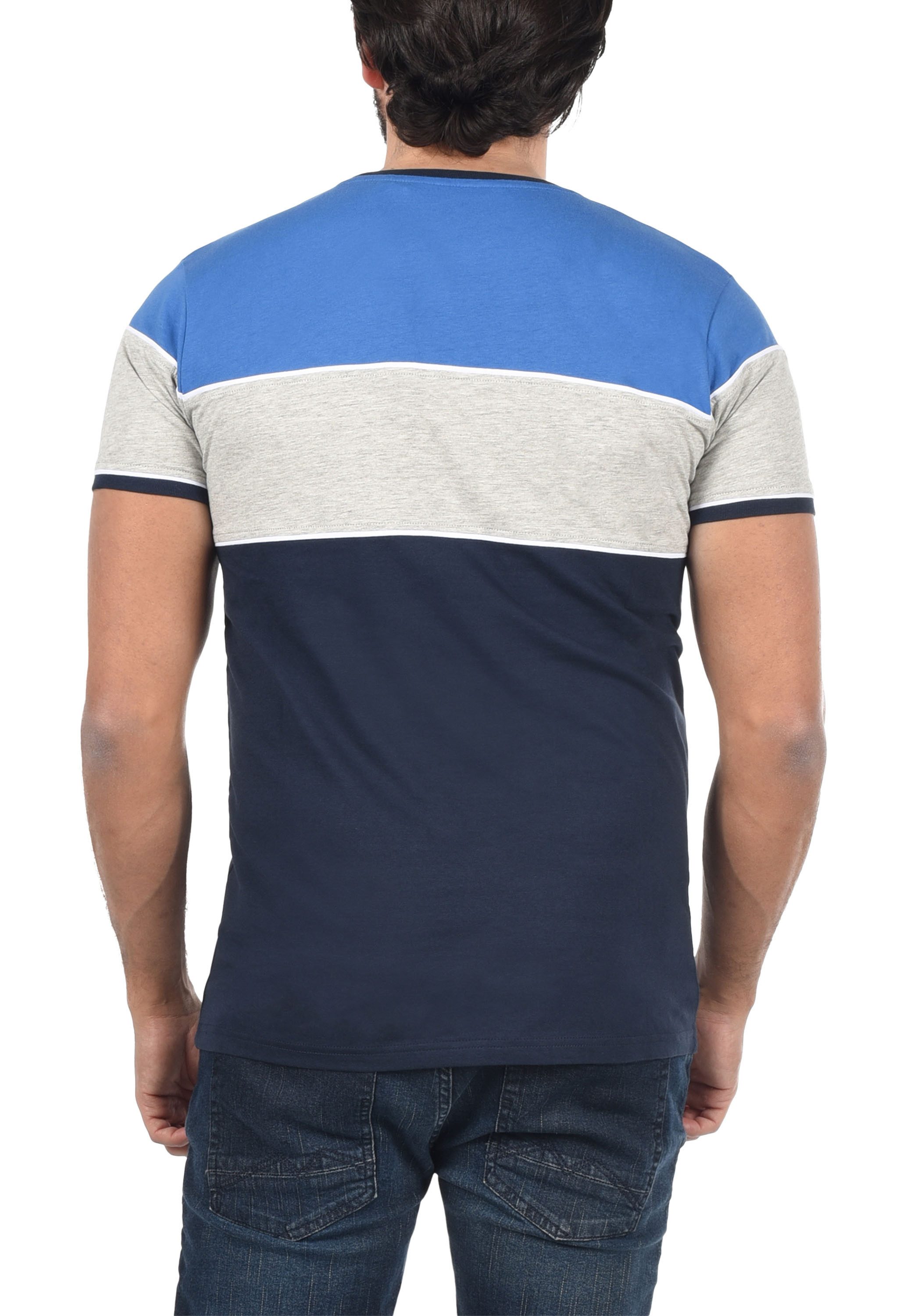 !Solid Rundhalsshirt SDCody T-Shirt in Colorblocking-Optik