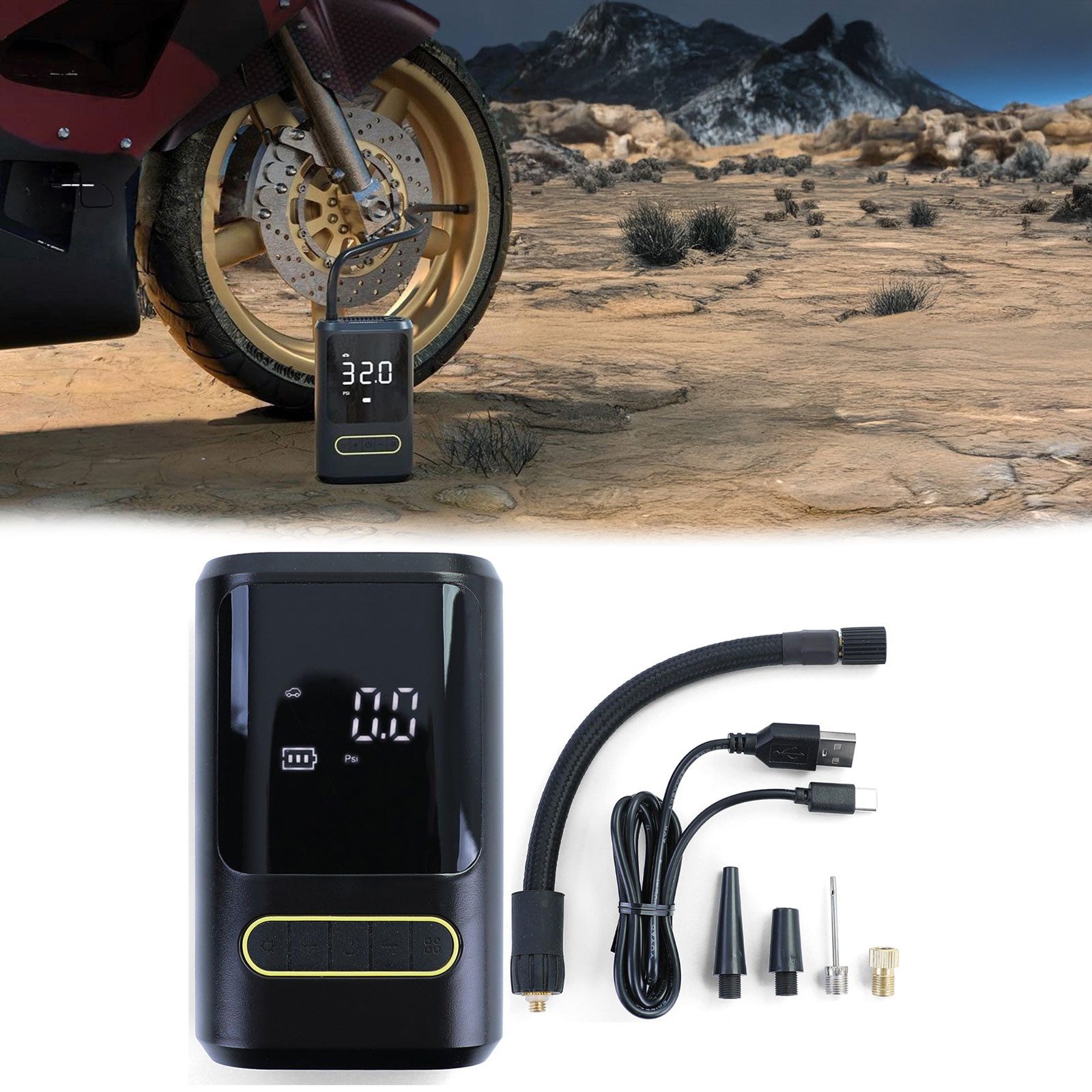 Tenzo-R Akku-Handkompressor Akku Kompressor Luftpumpe mit günstig online kaufen