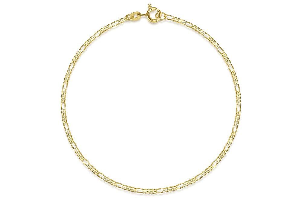 Silberkettenstore Goldarmband Figarokette Armband 2mm - echt 585 Gold, Läng günstig online kaufen