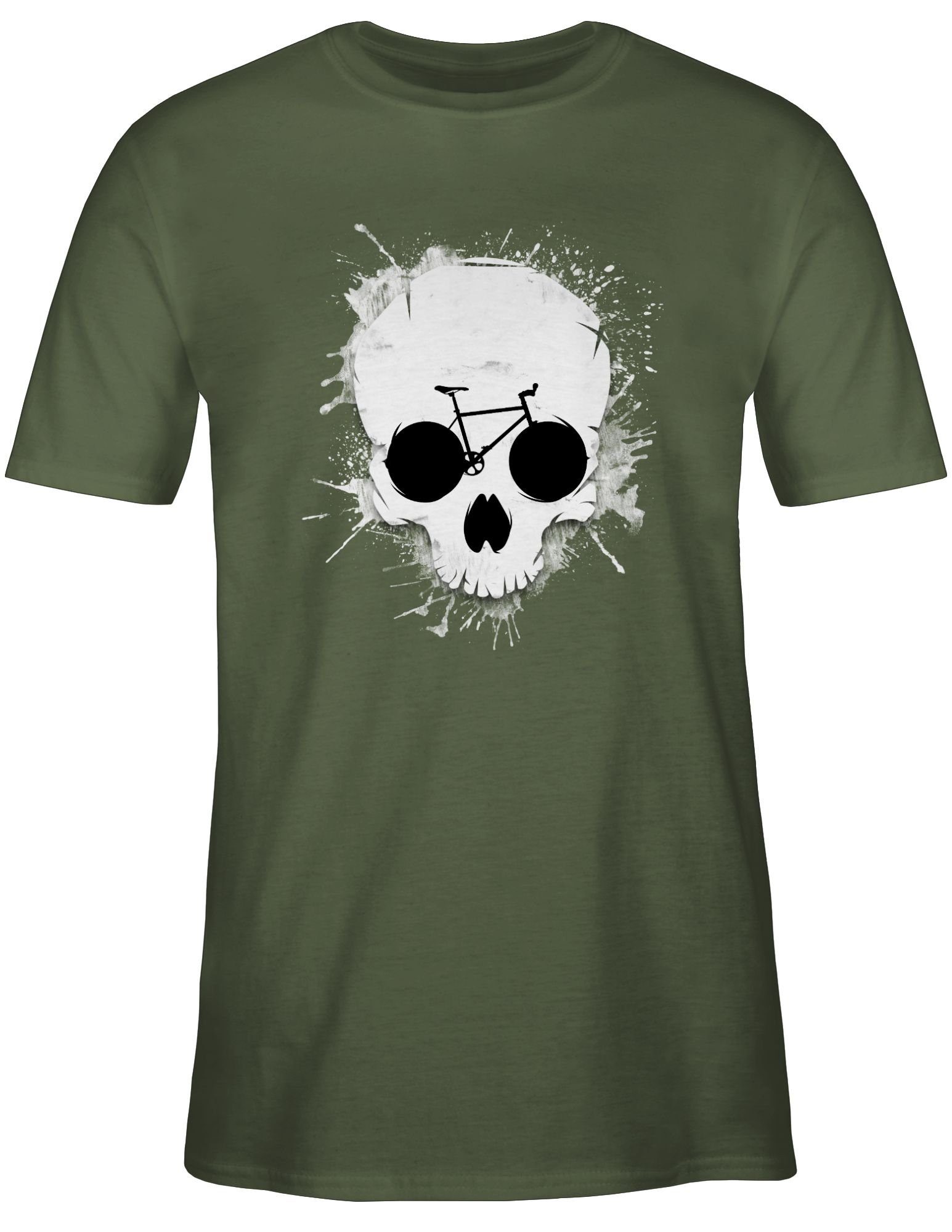 Army Grün Bekleidung T-Shirt die Totenkopf Ride Fahrrad 03 - Fahrrad Radsport Shirtracer or