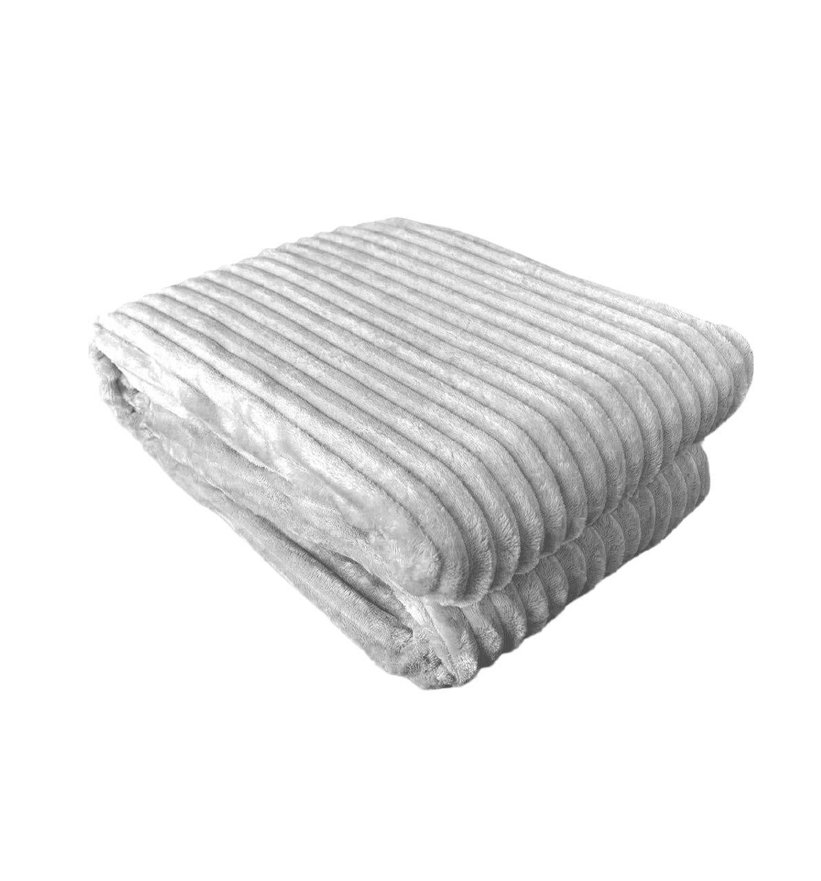 VewoTex Wohndecke Kuscheldecke in Cord-Optik, Grau