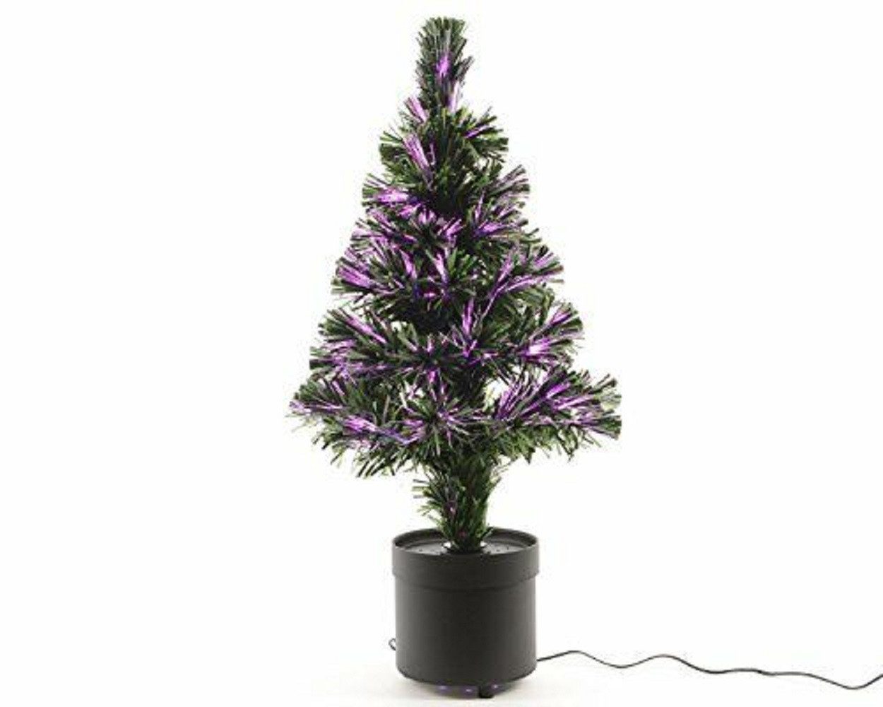Lumineo LED Baum Tannenbäumchen Kunststoff Topf mit bunten LED's Weihnachten 90 cm