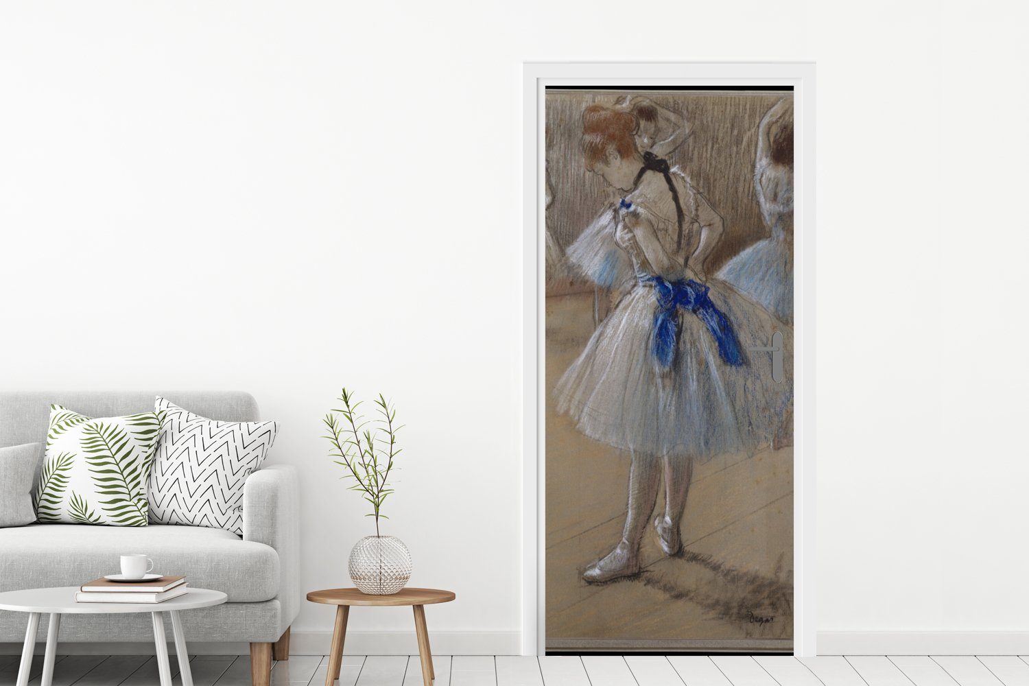 MuchoWow Türtapete Tänzerin Matt, 75x205 Tür, Edgar Türaufkleber, bedruckt, - (1 für Gemälde Degas, St), von Fototapete cm