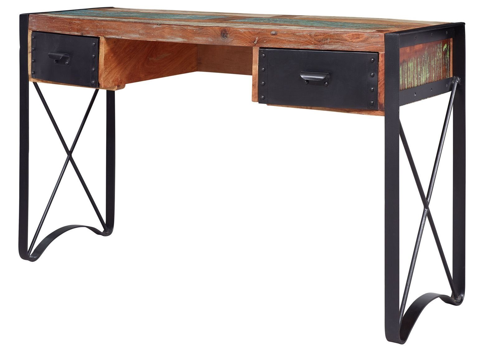 Massivmoebel24 Schreibtisch INDUSTRIAL (Schreibtisch Altholz 135x50x80 lackiert INDUSTRIAL #43)