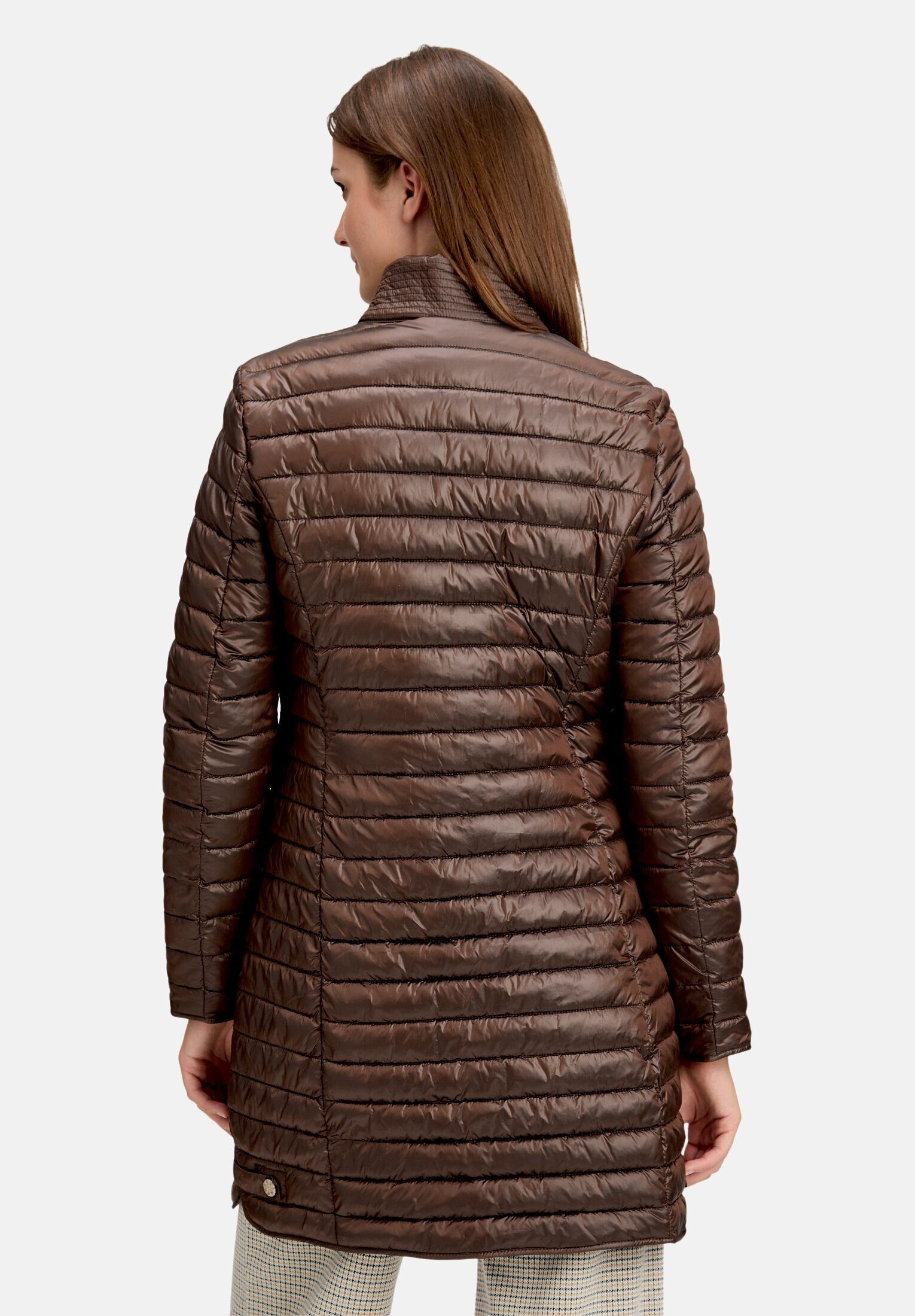 Cartoon Steppjacke Damen mit Reißverschlusstaschen