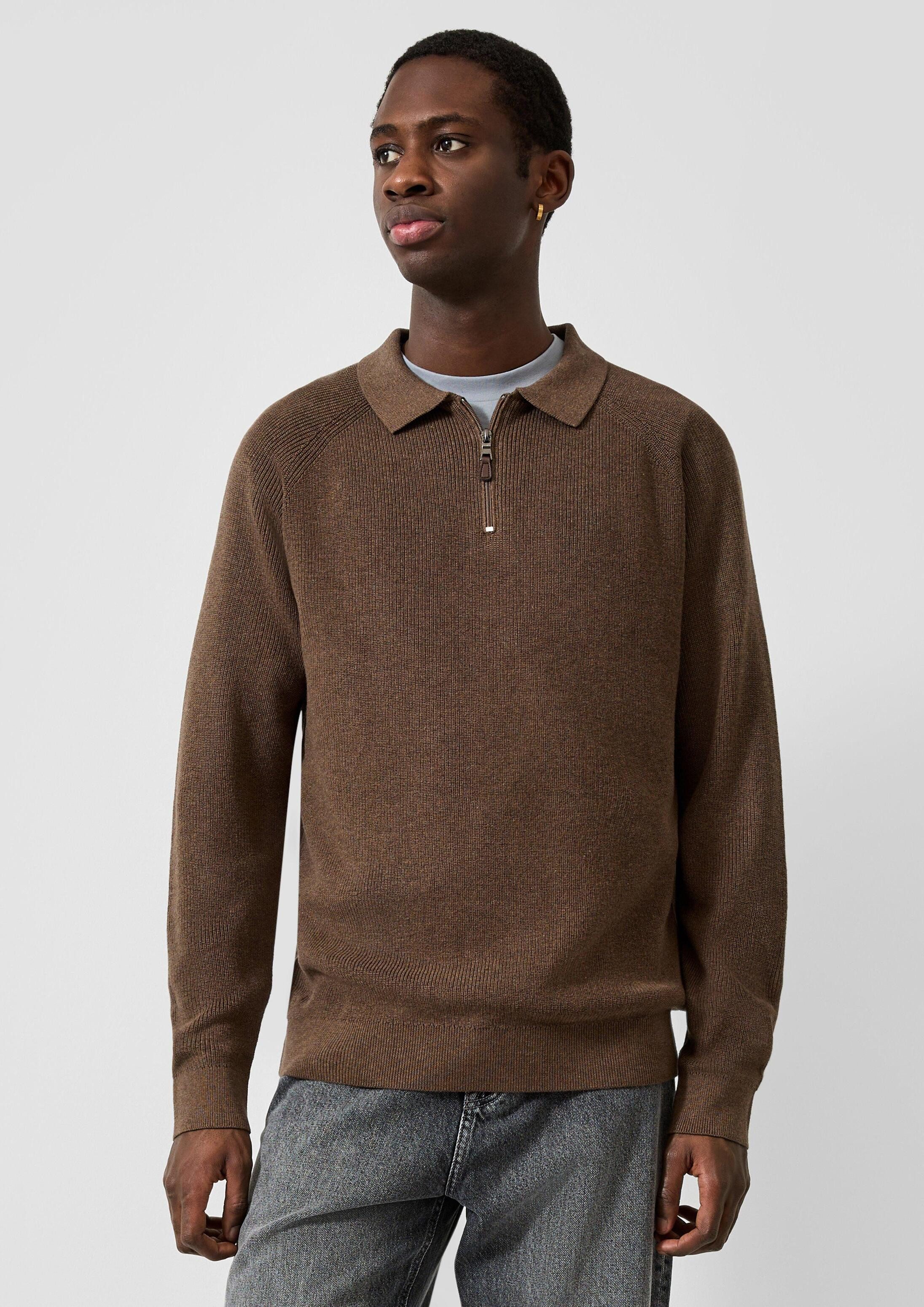 QS Longpullover Strickpullover Strickpullover mit Polokragen