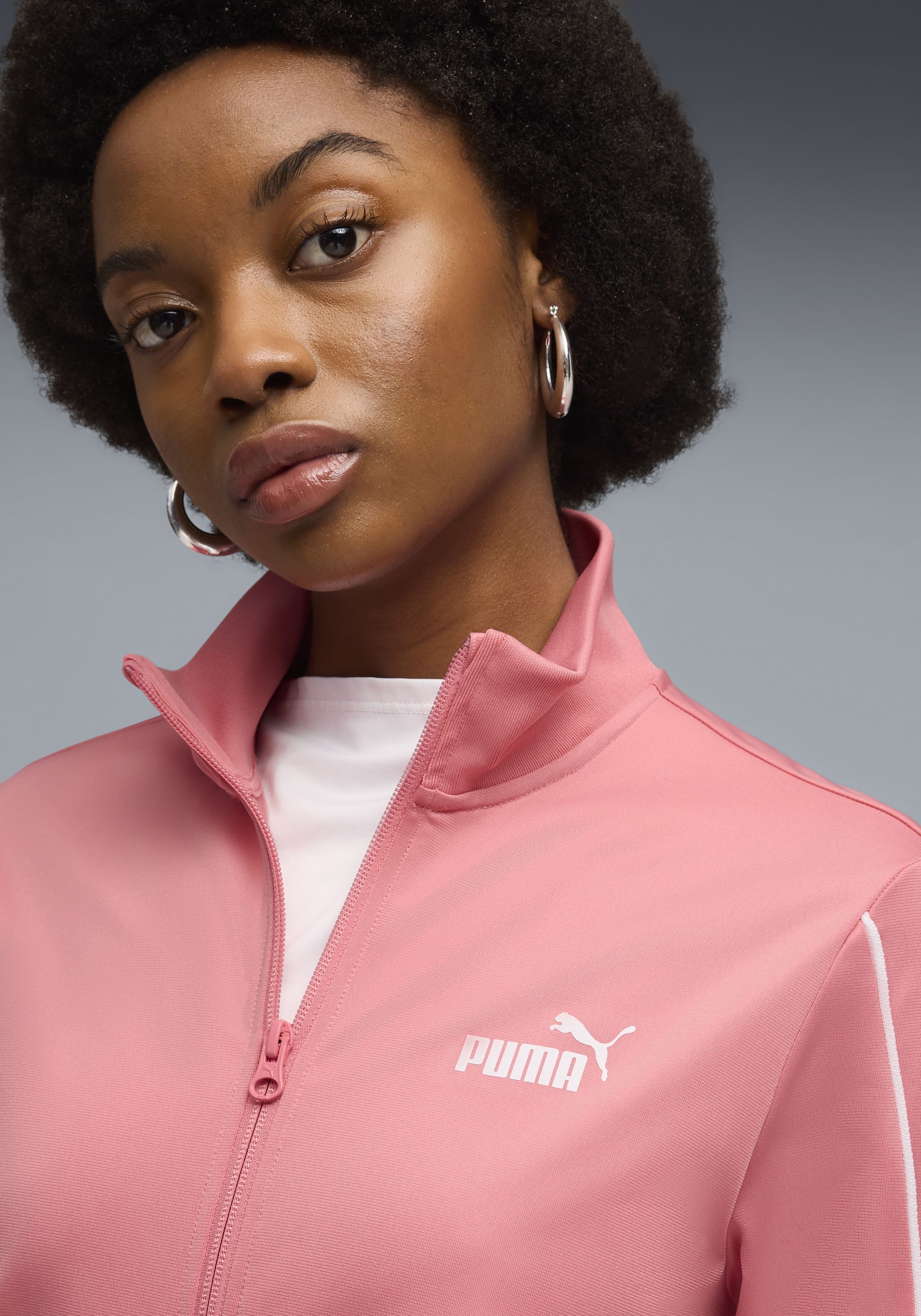 PUMA Trainingsanzug POLY SUIT CL (2-tlg), ohne Kapuze