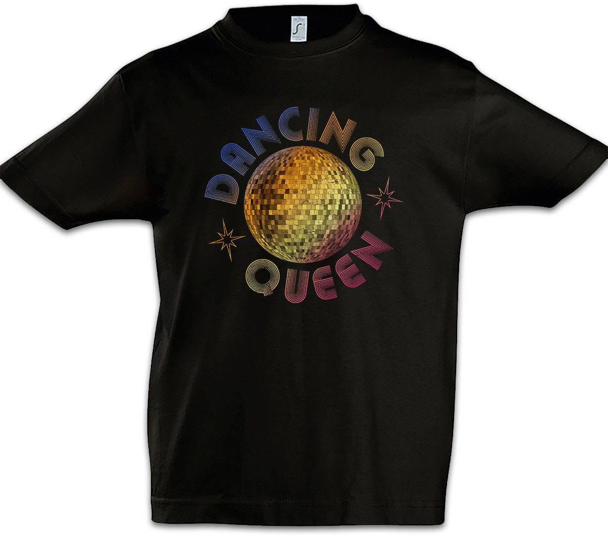Urban Backwoods Print-Shirt Dancing Queen Kinder T-Shirt Disco Ball Kugel Discokugel Club Mirror (1-tlg) Dance Party Clubbing Rave