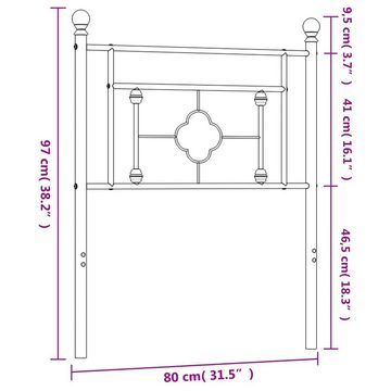 vidaXL Kopfteil Kopfteil Metall Weiß 75 cm, (1 St)