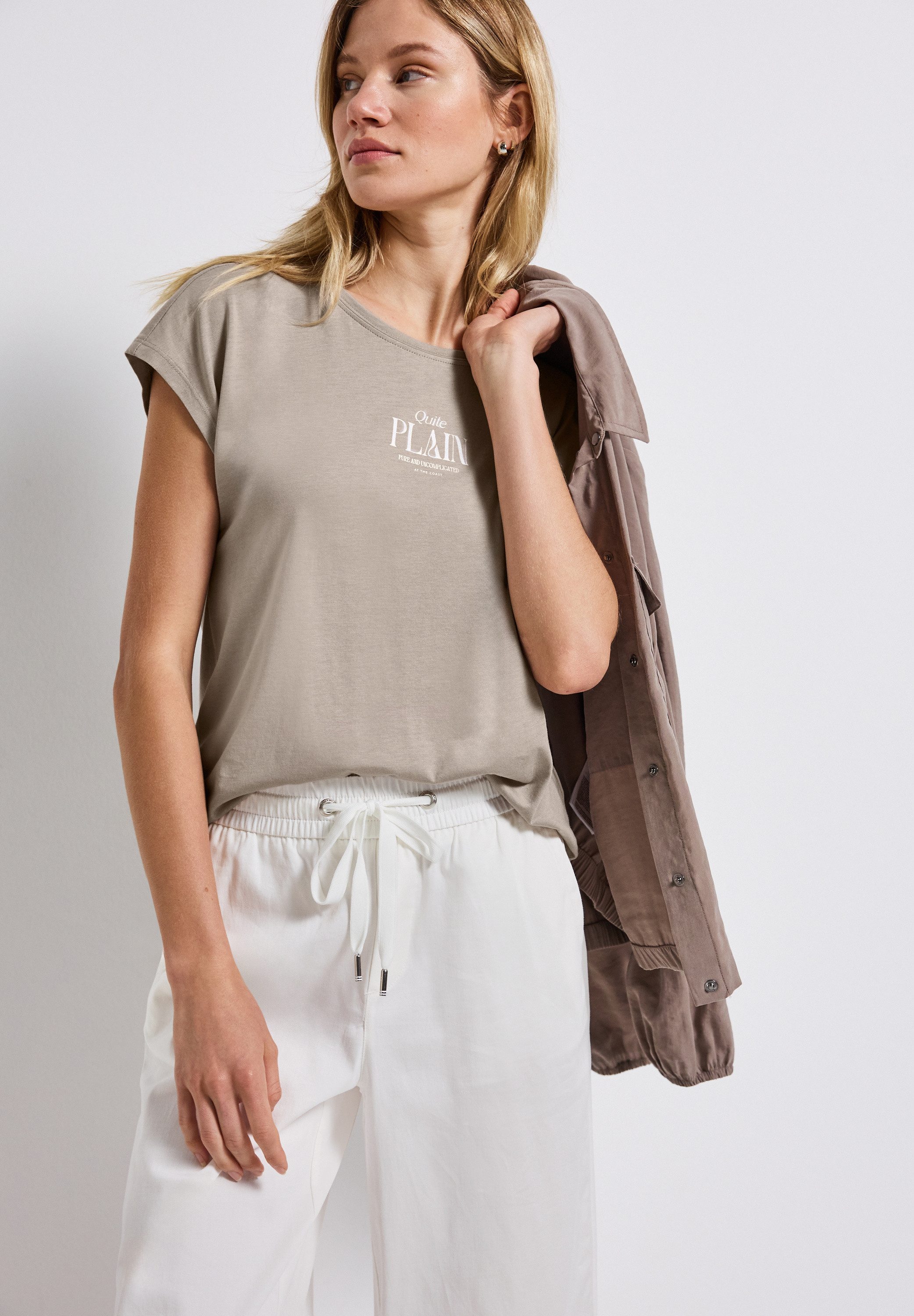 STREET ONE Shirttop mit Wording Print günstig online kaufen