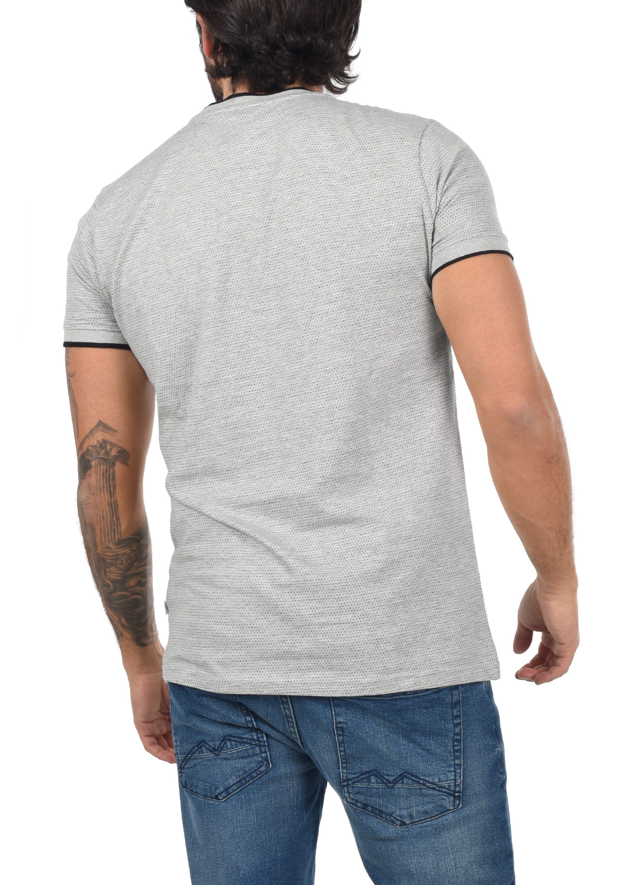 !Solid Rundhalsshirt SDSaul Kurzarmshirt mit All-Over Print