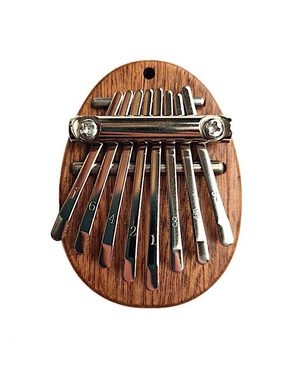 Leuchtklang Spielzeug-Musikinstrument Mini Kalimba 8 Töne Daumenklavier Thumb Piano C-Dur Holz Anhänger