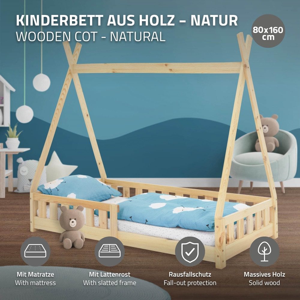 ML-Design | Kinderbett Tipi günstig online kaufen