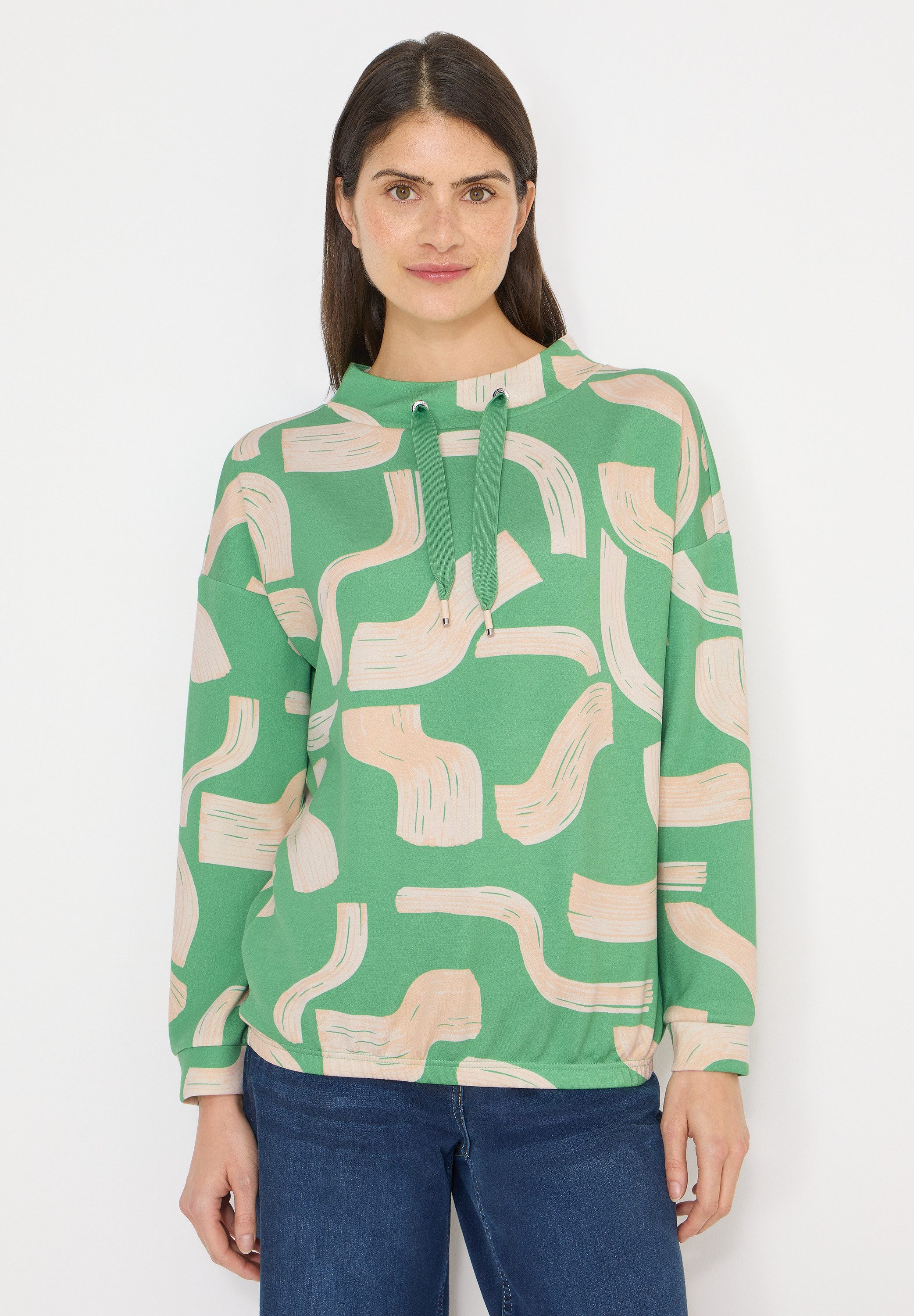 CECIL Langarmshirt mit Elastiksaum