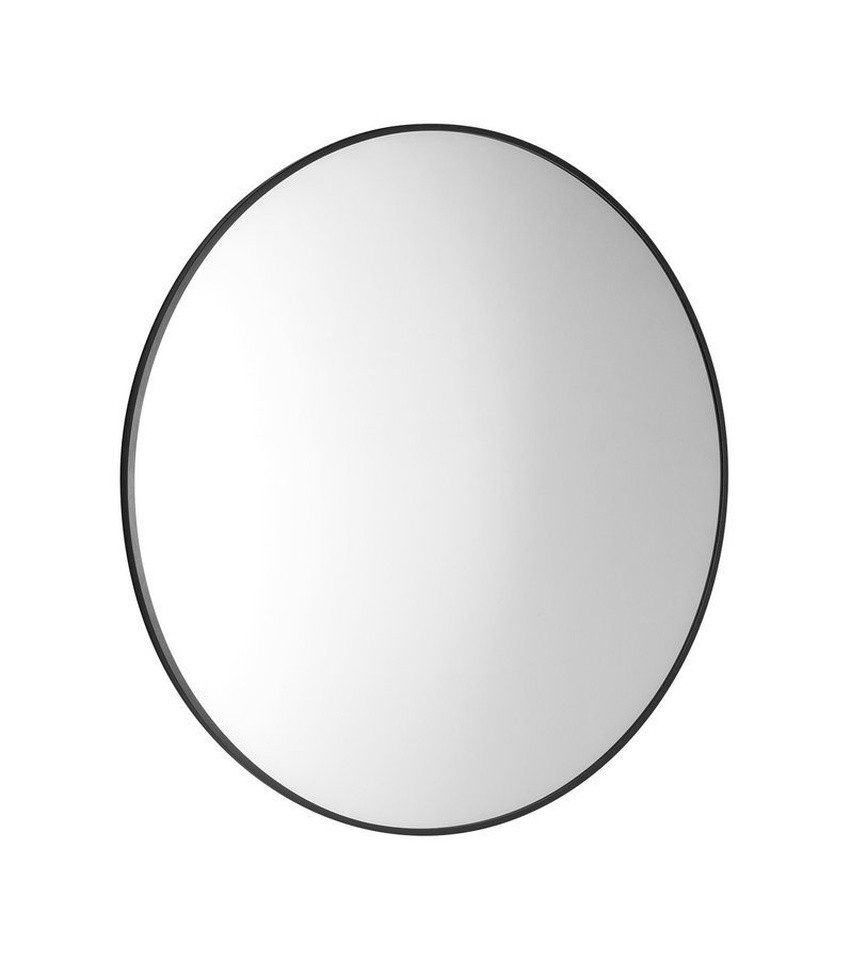 Sapho Badspiegel AROWANA runder Spiegel im Rahmen Durch. 60cm, Schwarz matt, Sapho-AWB060 Spiegel im Rahmen
