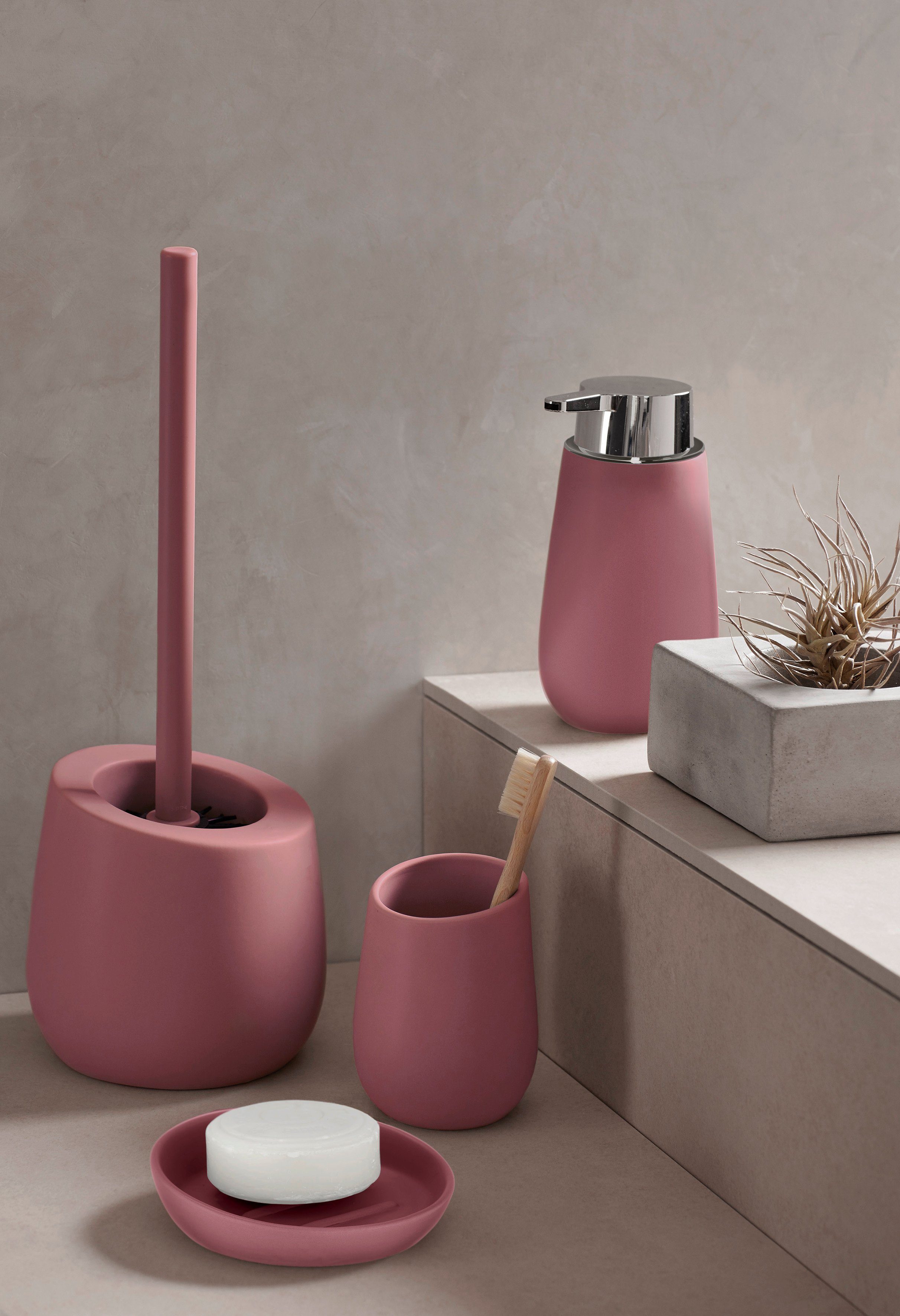 WENKO Seifenspender Badi, (1-tlg), Altrosa Keramik, 320 ml günstig online kaufen