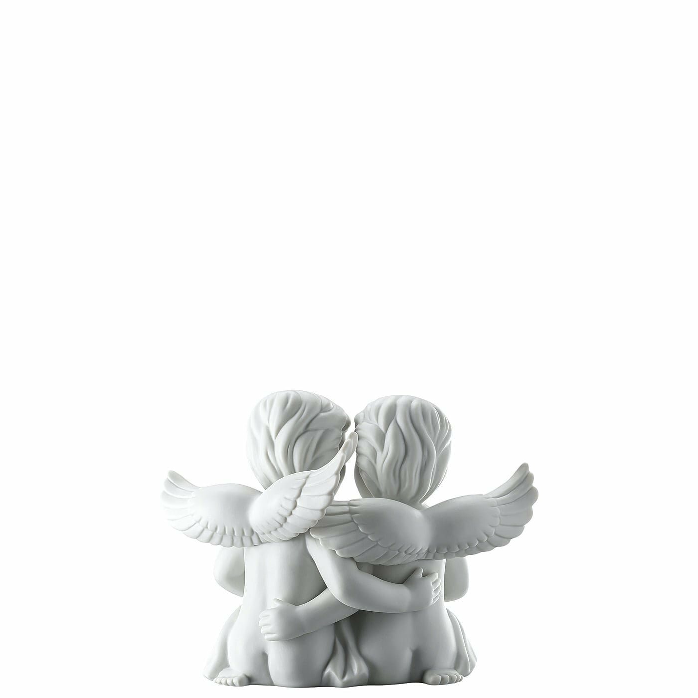 Engelpaar (1 Engelfigur Herz Rosenthal matt mit Engel St) Weiß gross