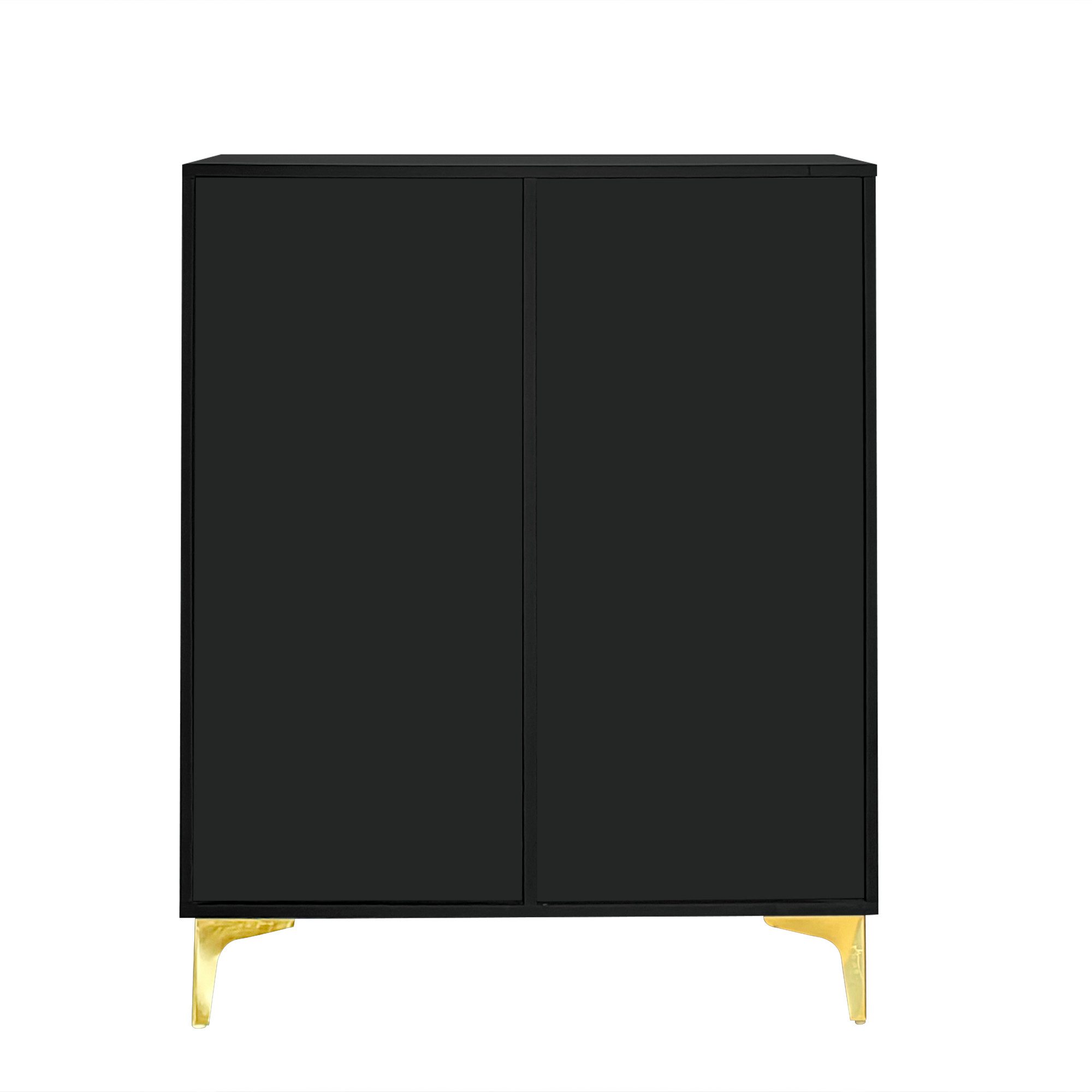 Merax Kommode mit Schubladen und Türen, Schubkastenkommode mit Metallbeine,Sideboard,Highboard