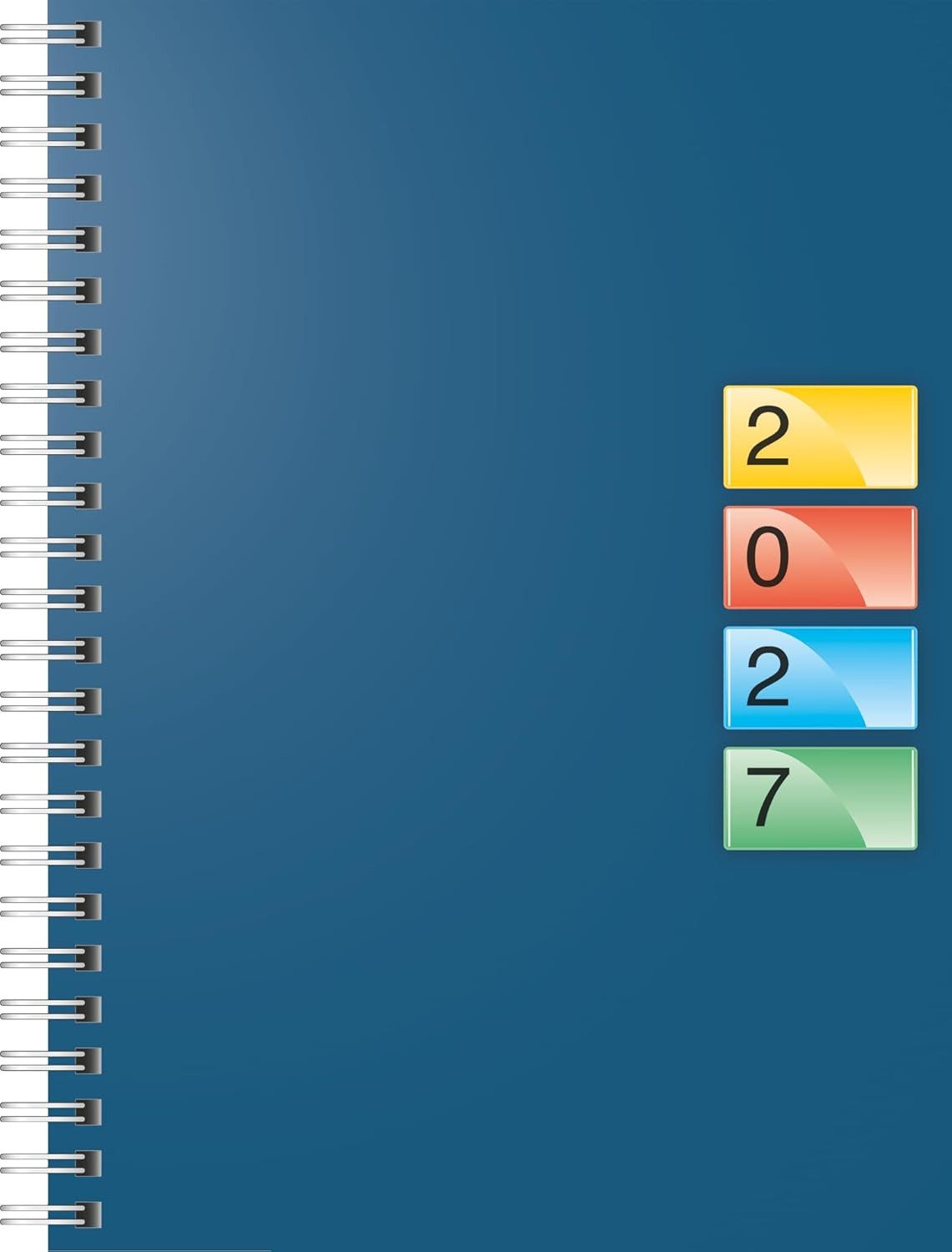 Buchkalender BRUNNEN Buchkalender DATAline Mod. 796 40 2027, A5, Karton, blau