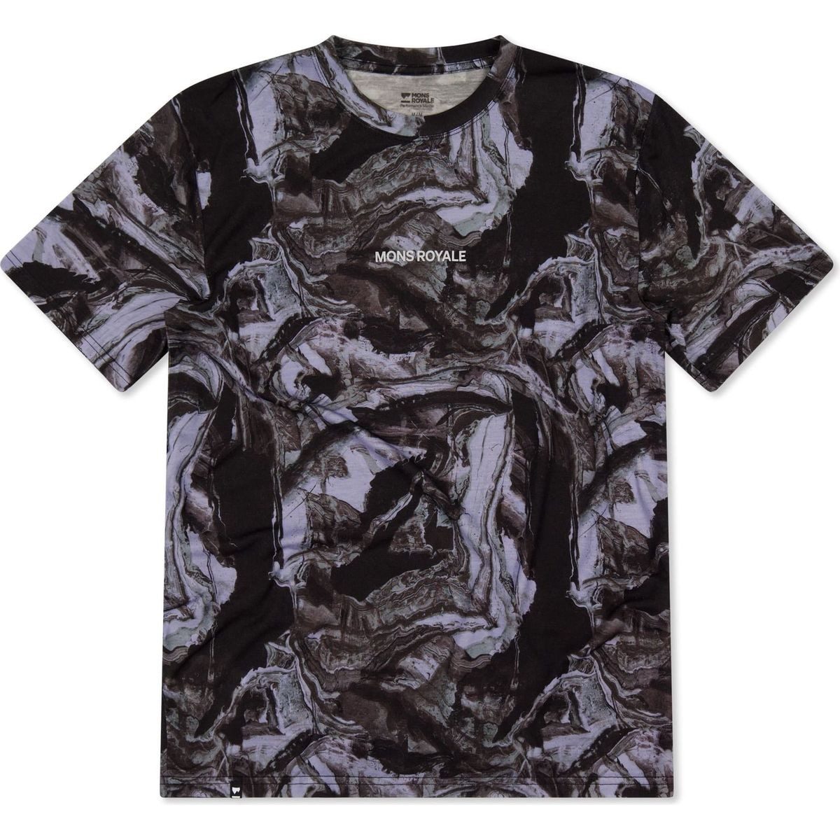 Mons Royale Kurzarmshirt Mens Icon Merino Tee-shirt Ultraatmungsaktives, schnelltrocknendes Merino-Shirt für Herren