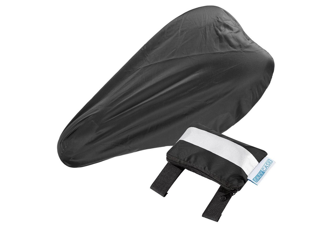 EAZY CASE Sattelbezug Universal Regenschutz für Sattel, Fahrradsattel Regenüberzug Regenabdeckung wasserabweisend Schwarz
