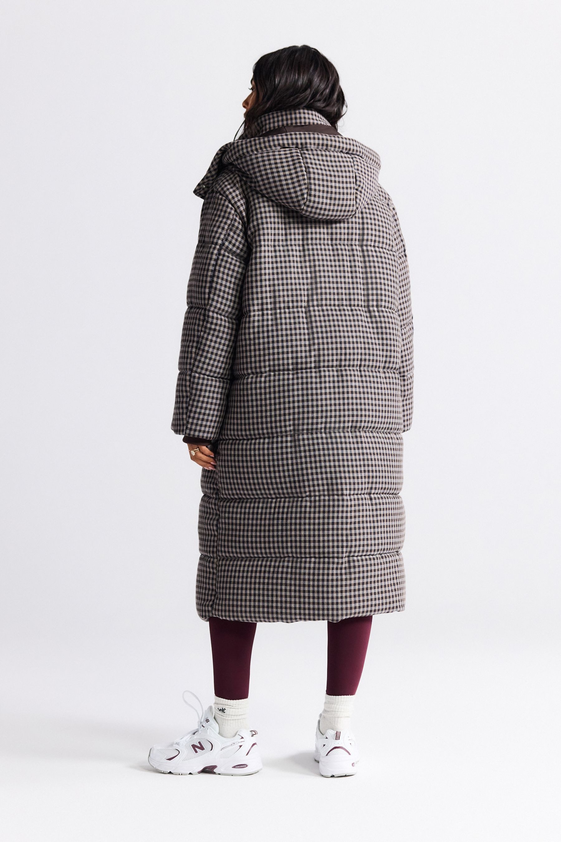 Next Steppmantel Langer wattierter Mantel mit Karomuster (1-tlg) günstig online kaufen