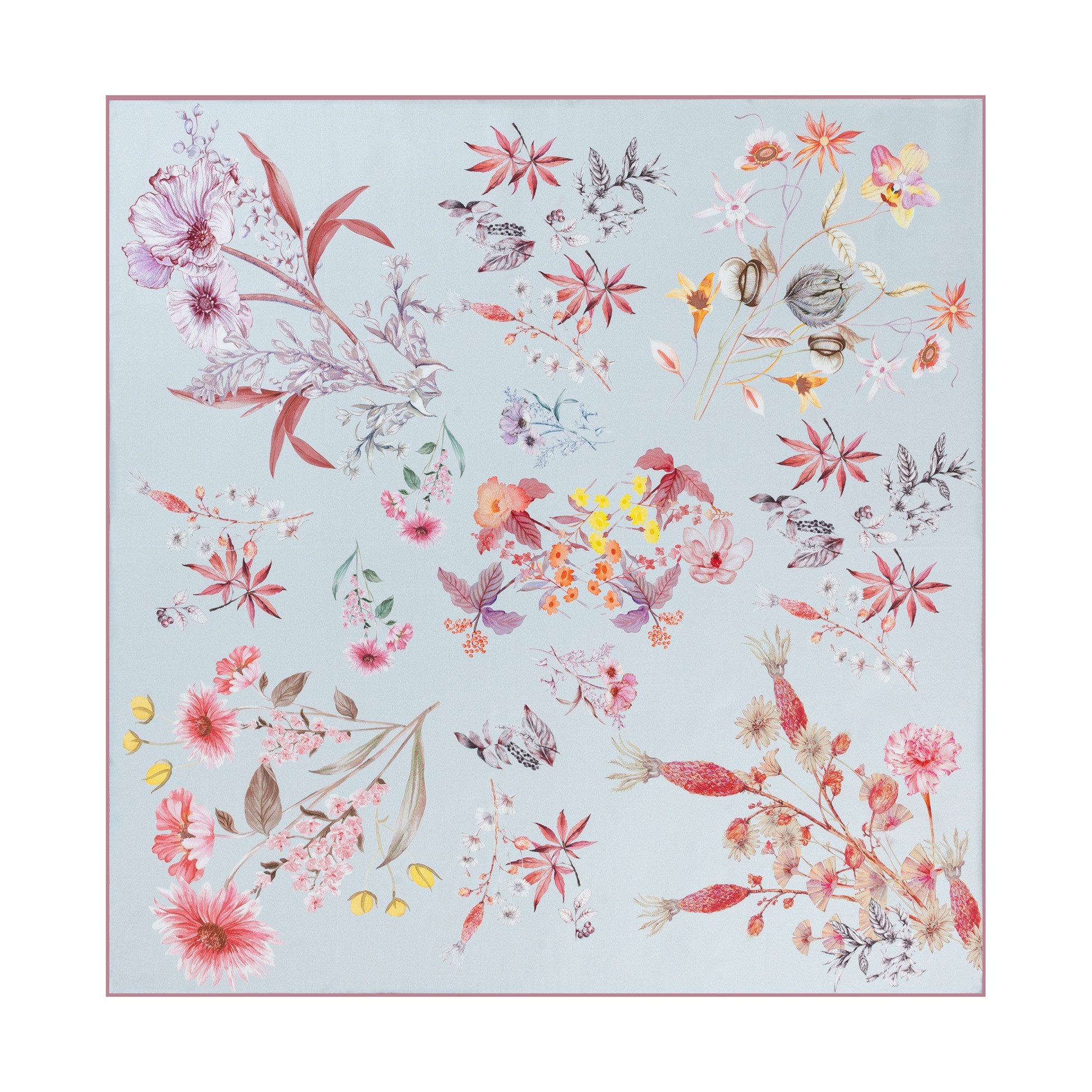 Roeckl Seidentuch DEBORA 86X86, Seidentuch mit Blumenmuster
